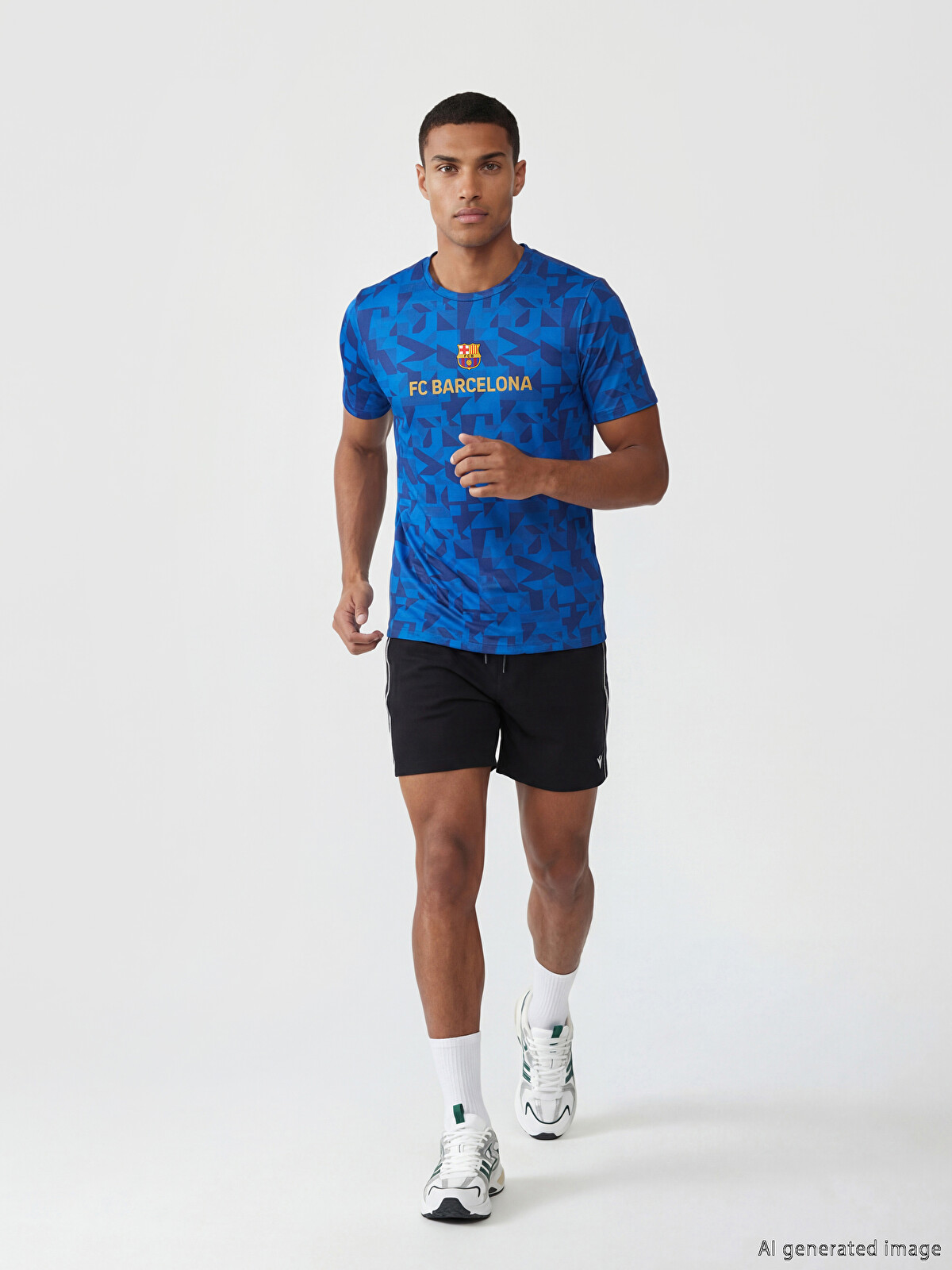 XSIDE ACTIVE FC Barcelona Printed Men's Sports T-Shirt - S6K045Z8