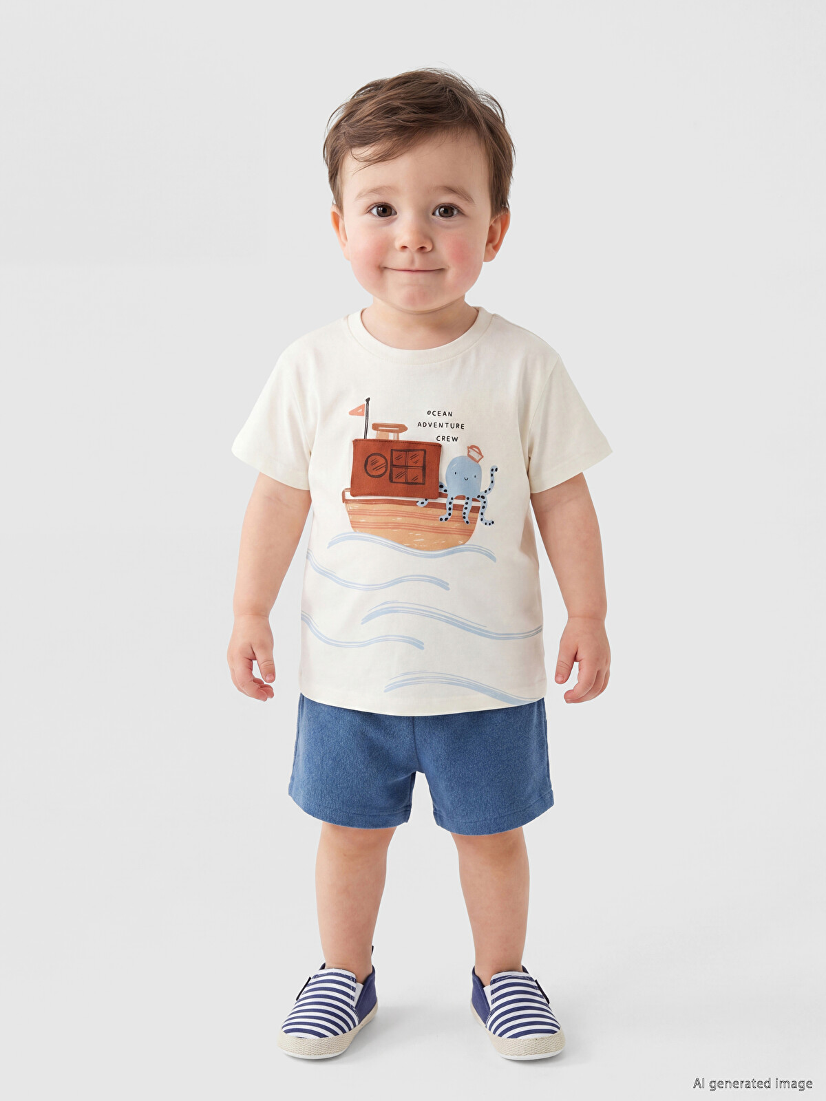 LCW baby Set cu pantaloni scurți imprimați pentru bebeluși băieți