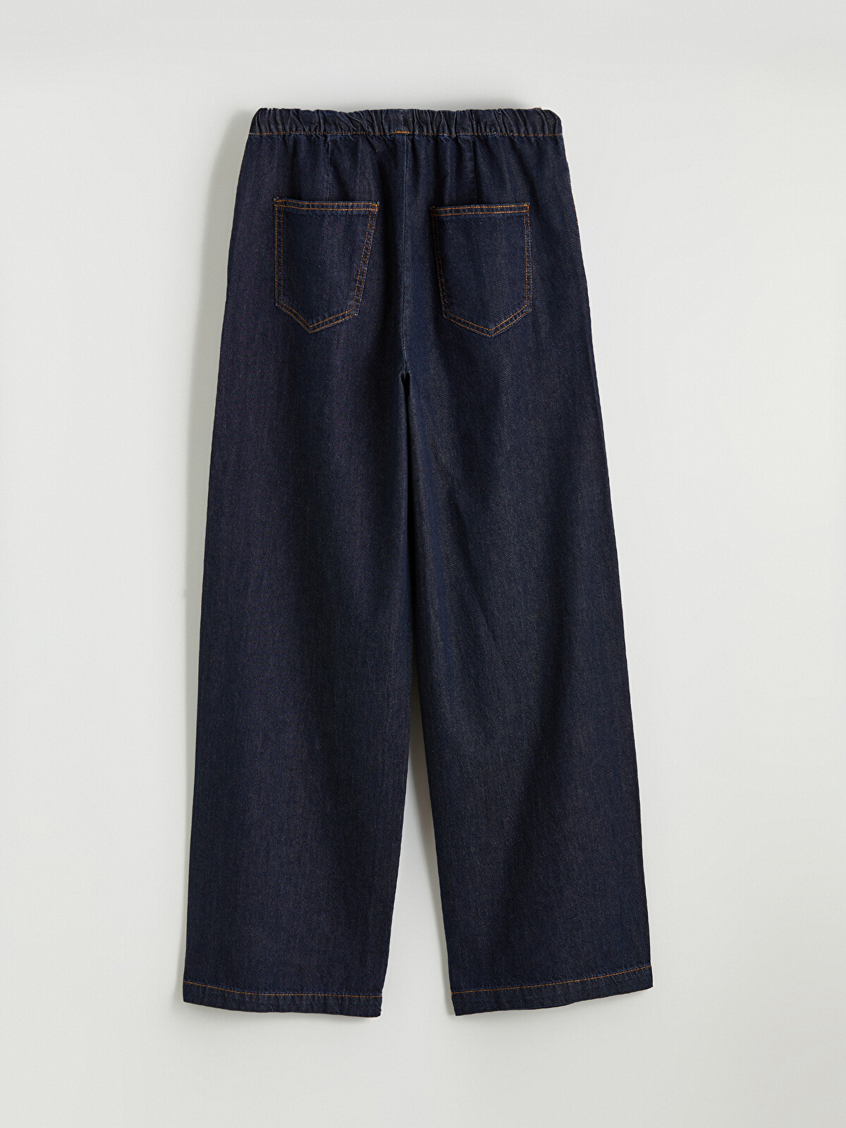 XSIDE İndigo Beli Lastikli Wideleg Kadın Jean Pantolon - S6K960Z8