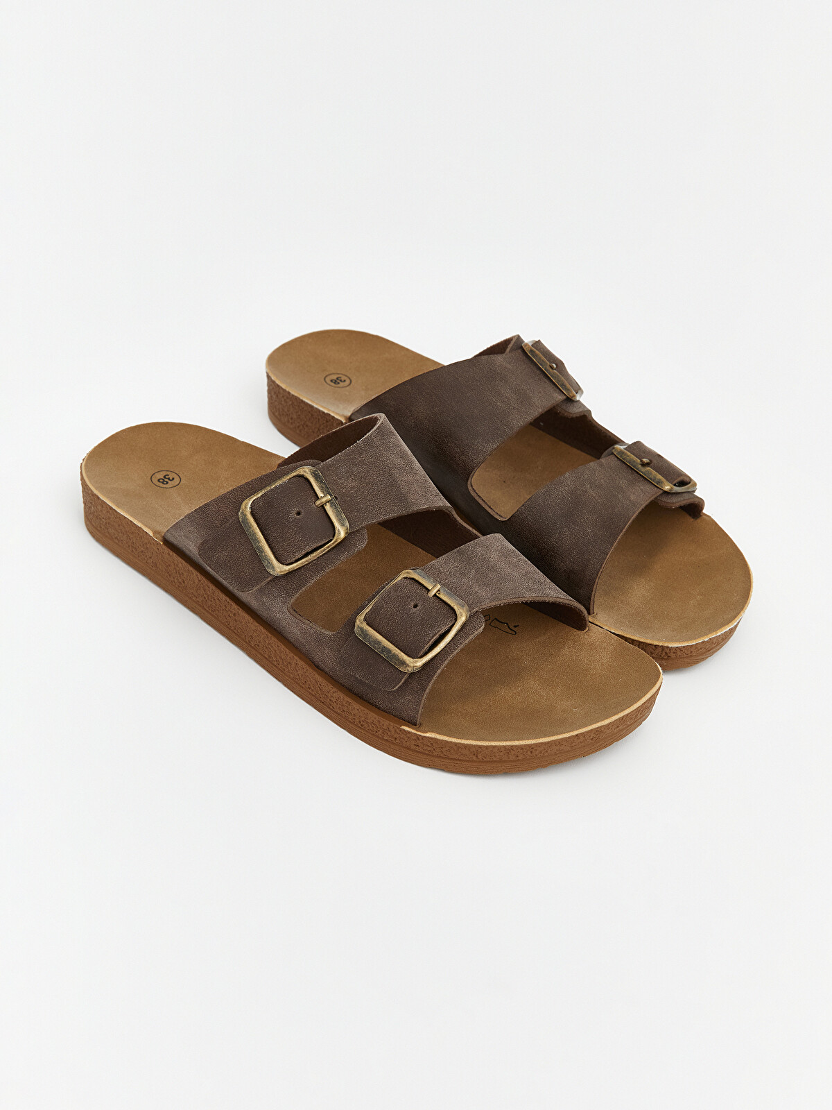 LCW STEPS Double Strapped Buckled Women's Slipper - S6KB27Z8-S7U