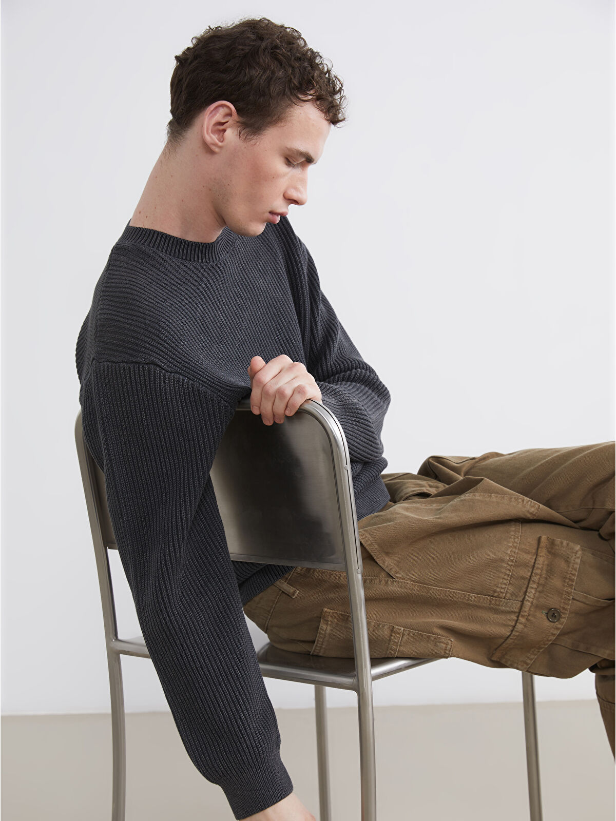 6（roku）18SS  SHOULDER SLIT KNIT PULLOVER Snowie Off Shoulder Knit Sweater Grey | Princess Polly
