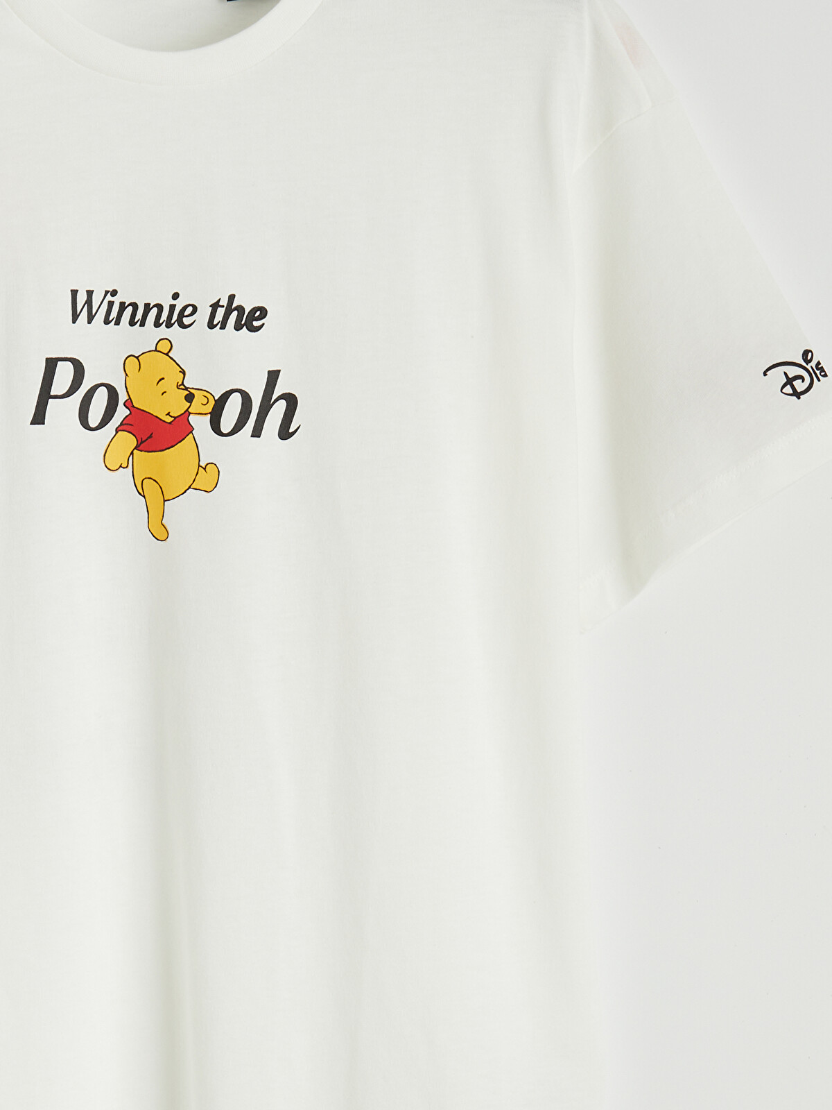 XSIDE Beyaz Winnie The Pooh Baskılı %100 Pamuklu Kadın Tişört