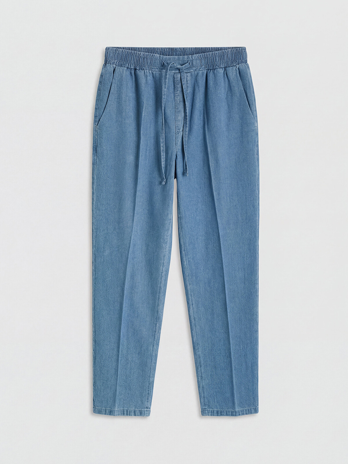 LCWAIKIKI Classic Mavi Carrot Fit Keten Karışımlı Kadın Jean