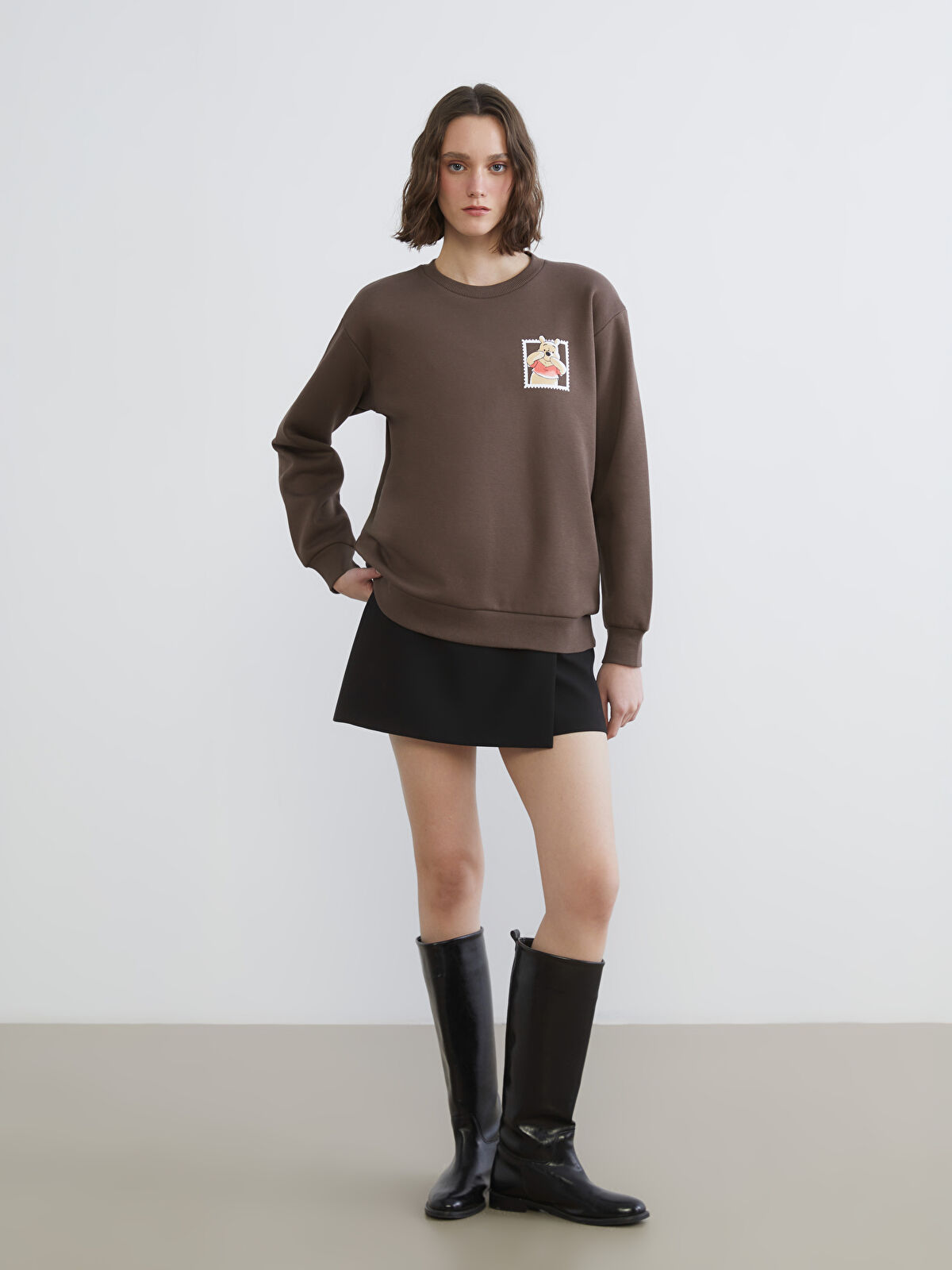 XSIDE Winnie the Pooh Printed Women's Thick Sweatshirt - S6KH15Z8