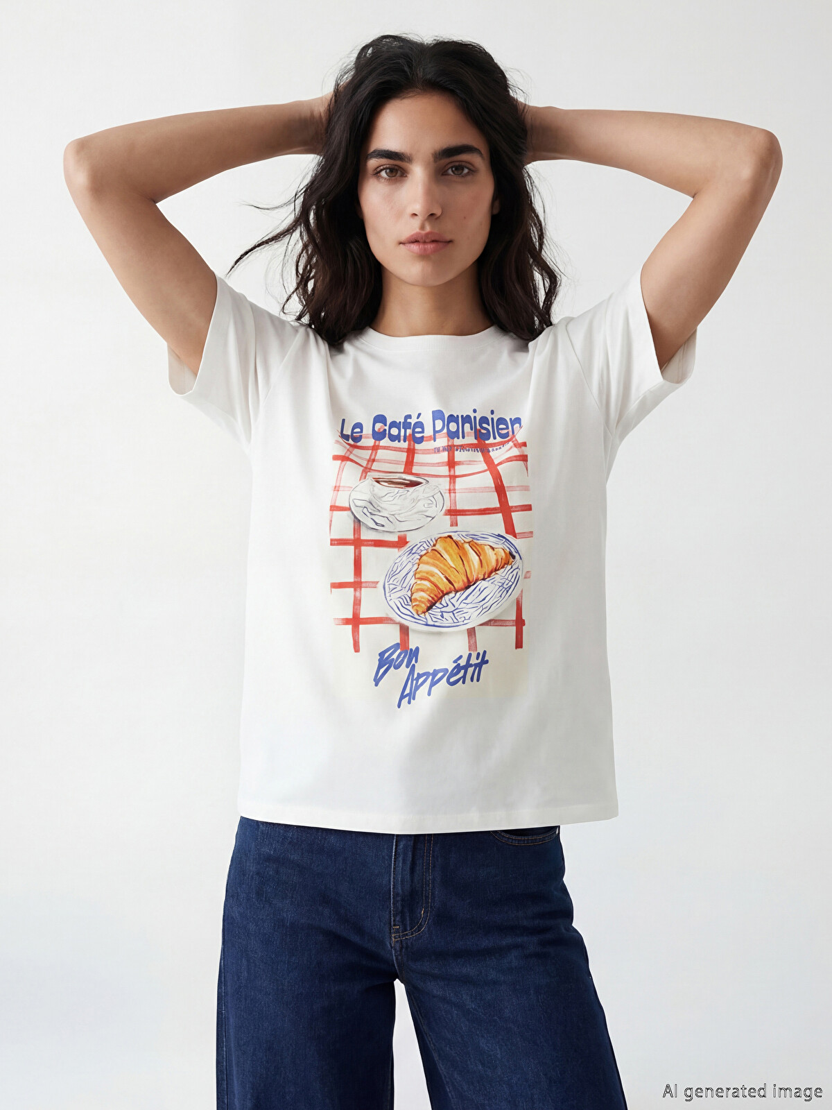 LCW Vision Crew Neck Printed Oversize Women's T-Shirt - S6KH25Z8