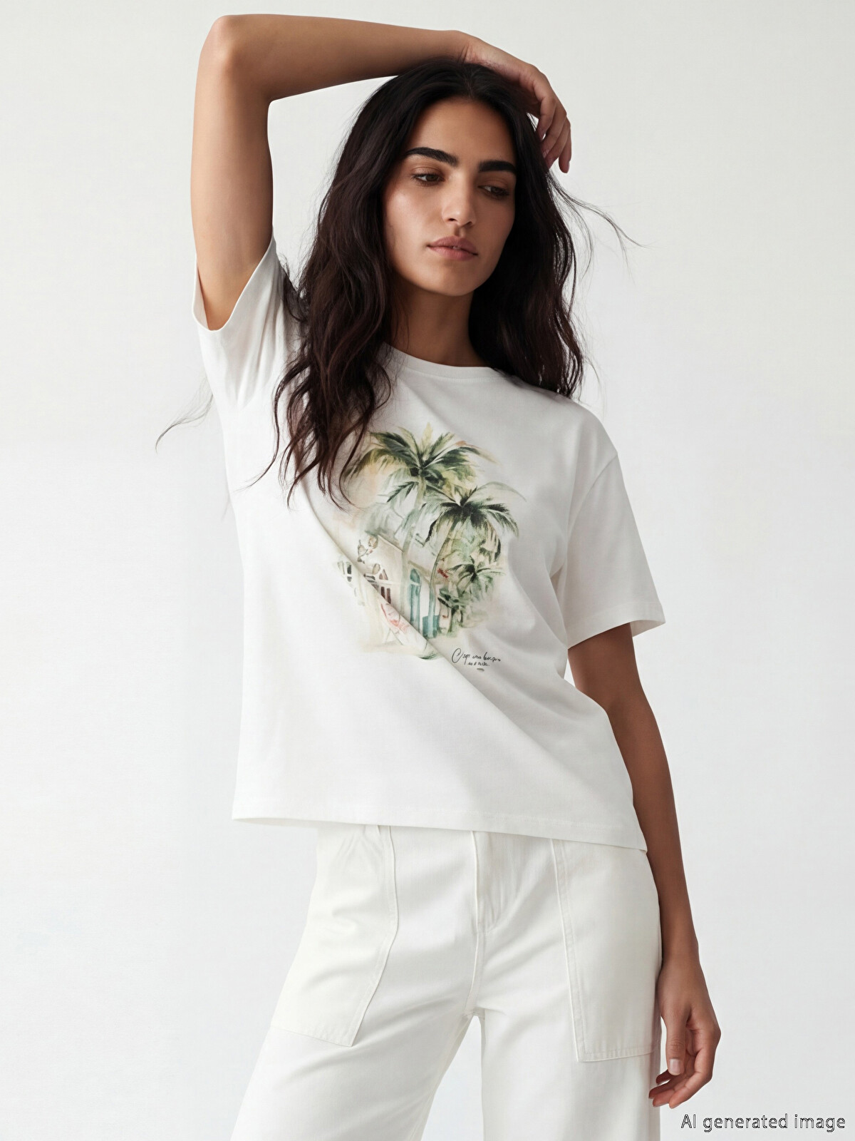 LCW Vision Woman White T-shirt - S6KH34Z8-R9J | LC Waikiki