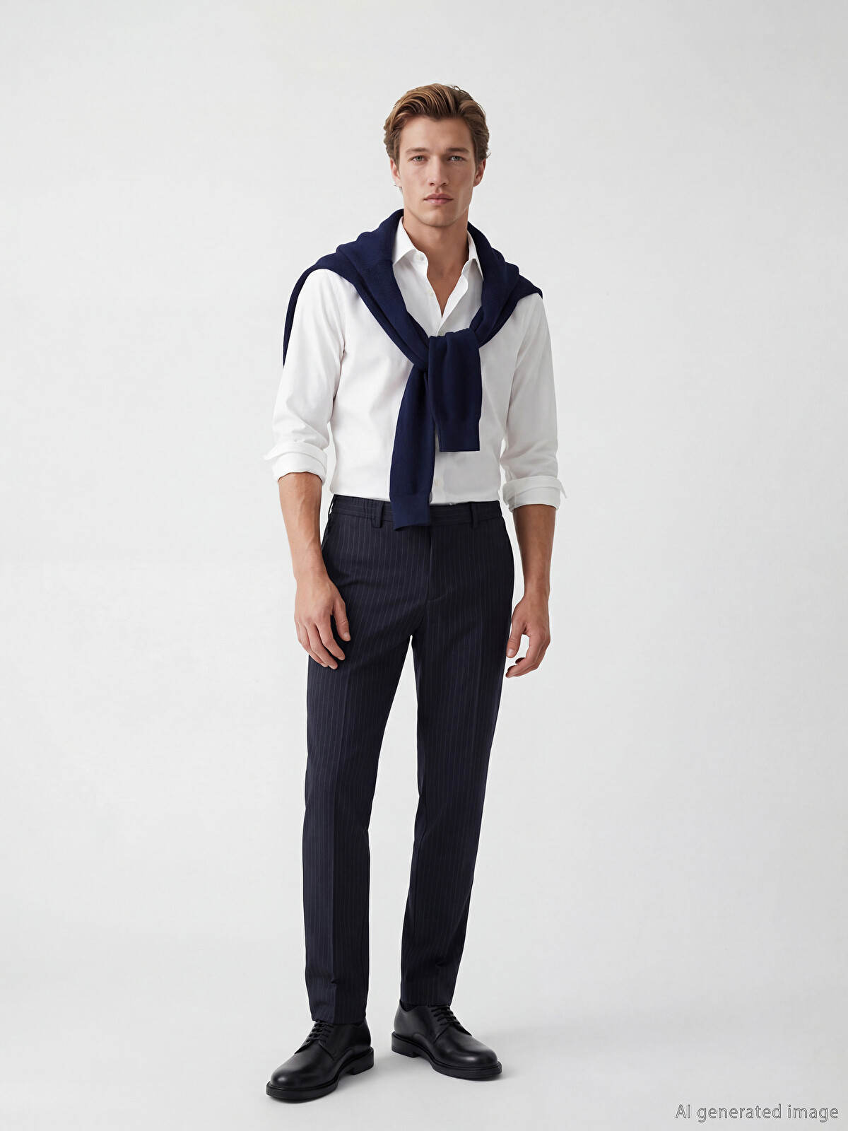 SOUTHBLUE Classic Fit Striped Men's Trousers - S6KL65Z8-LGS | LC