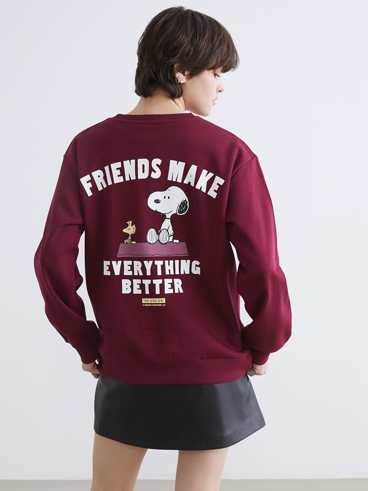 XSIDE Snoopy Printed Oversize Women's Thick Sweatshirt - S6KN09Z8
