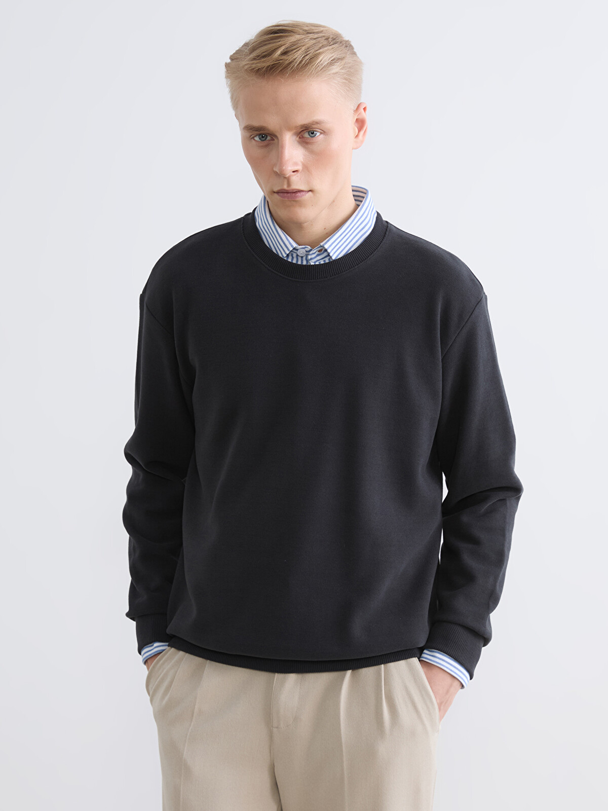 LCW Vision Crew Neck Men's Sweatshirt - S6KP39Z8-KUA | LC Waikiki
