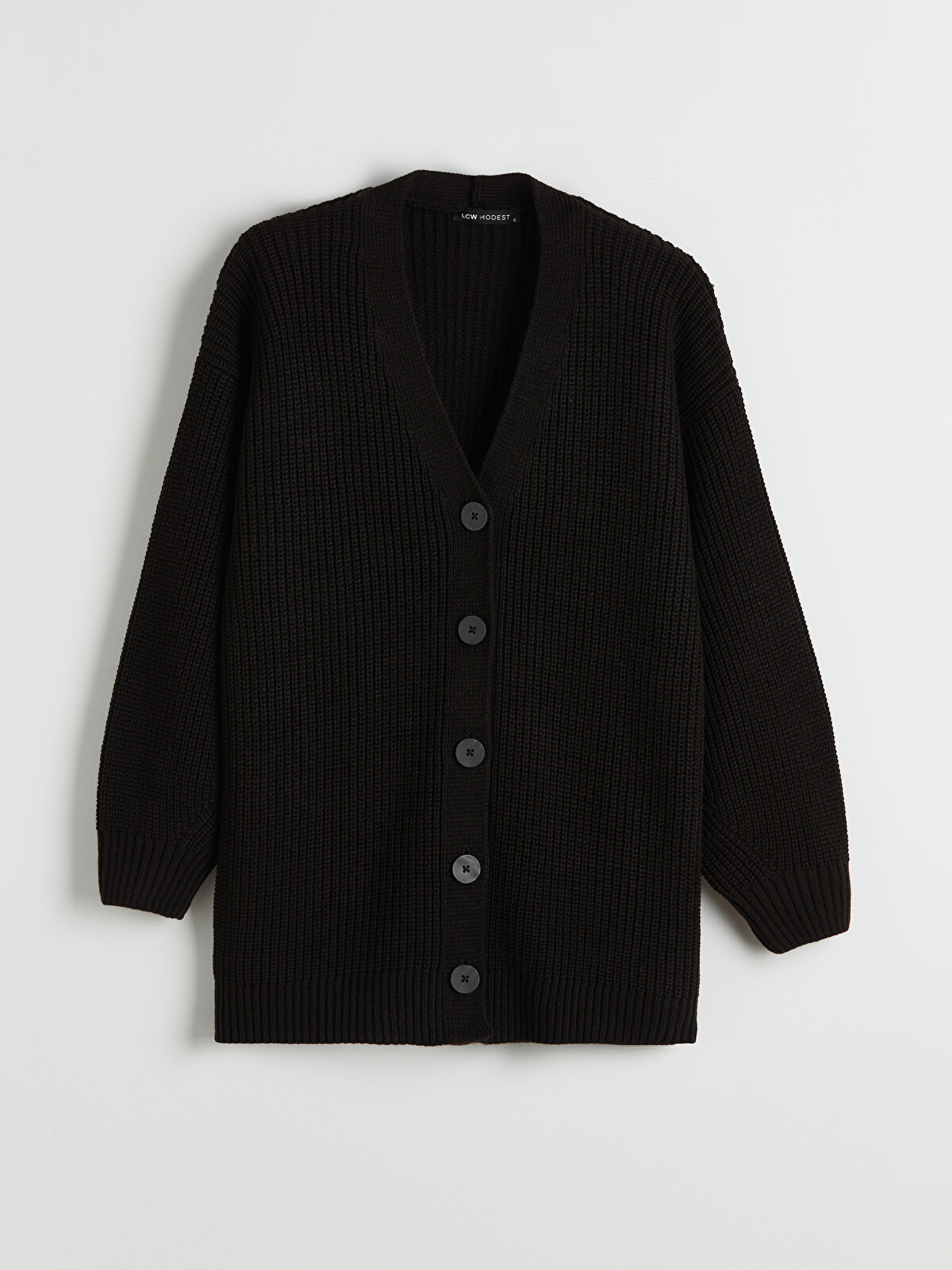 LCW Modest V-neck Women's Knitted Cardigan - S6KQ38Z8-CVL | LC Waikiki