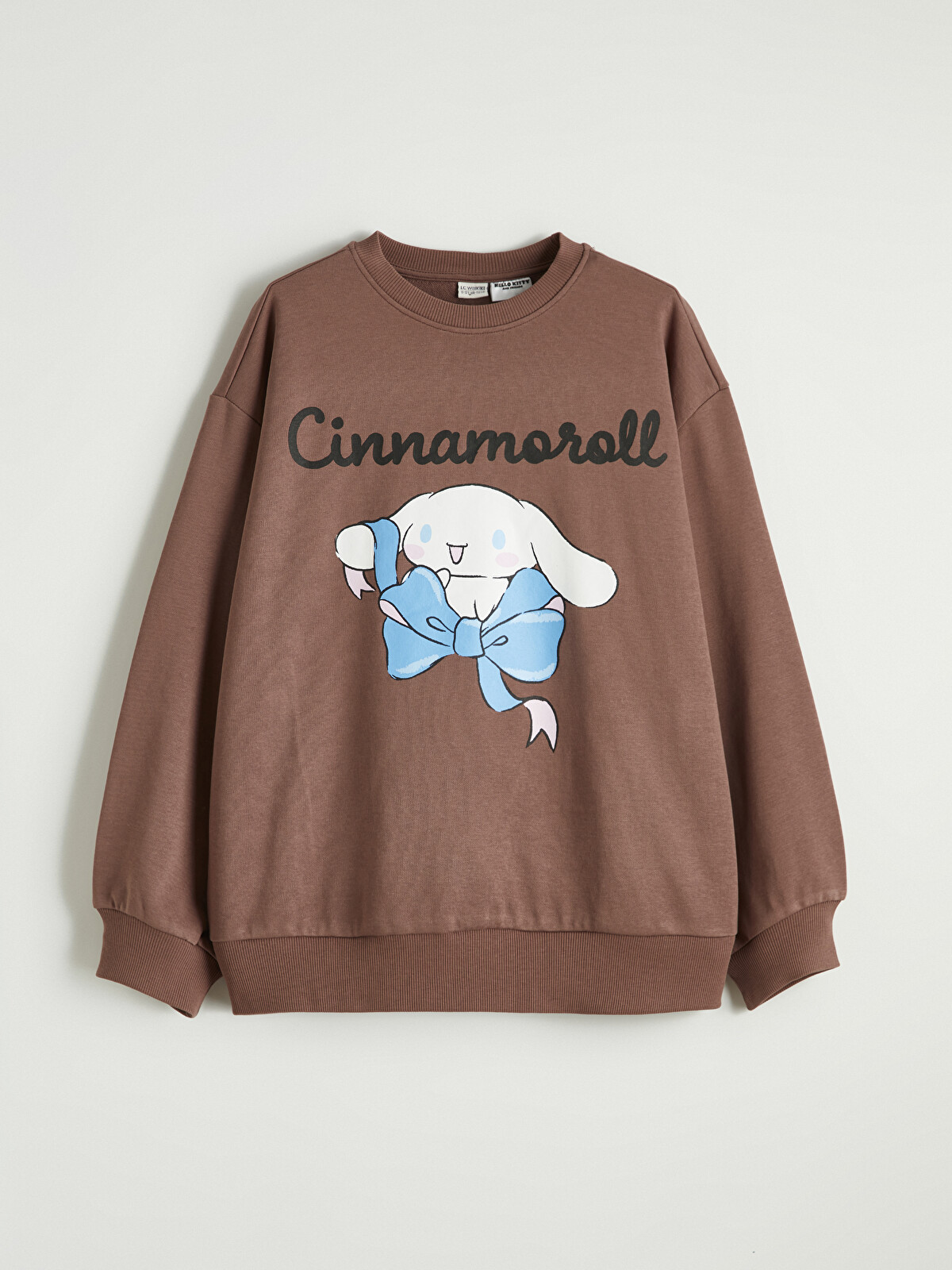 LCW Kids Kahverengi Cinnamoroll Baskılı Kız Çocuk Sweatshirt