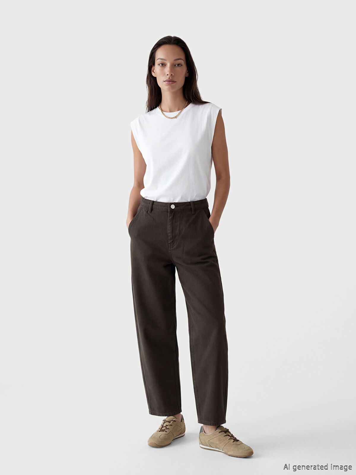 LCWAIKIKI Classic Yüksek Bel Barrel Fit Kadın Jean Pantolon