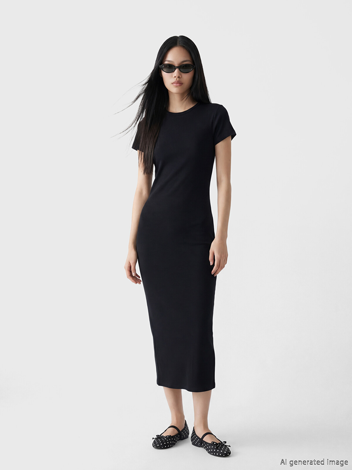XSIDE Modal Blend Bodycon Dress - S6KY61Z8-CVL | LC Waikiki
