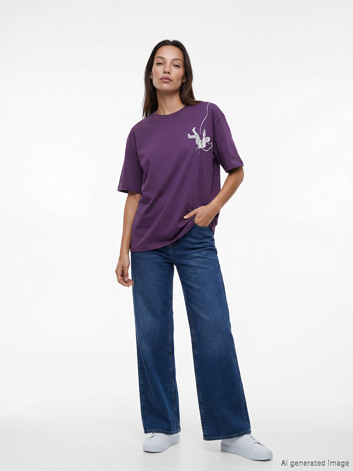 23ss alexander wang ベロアトップス パープル LC WAIKIKI Woman Purple T-shirt - S6L193Z8-HJX | LC Waikiki