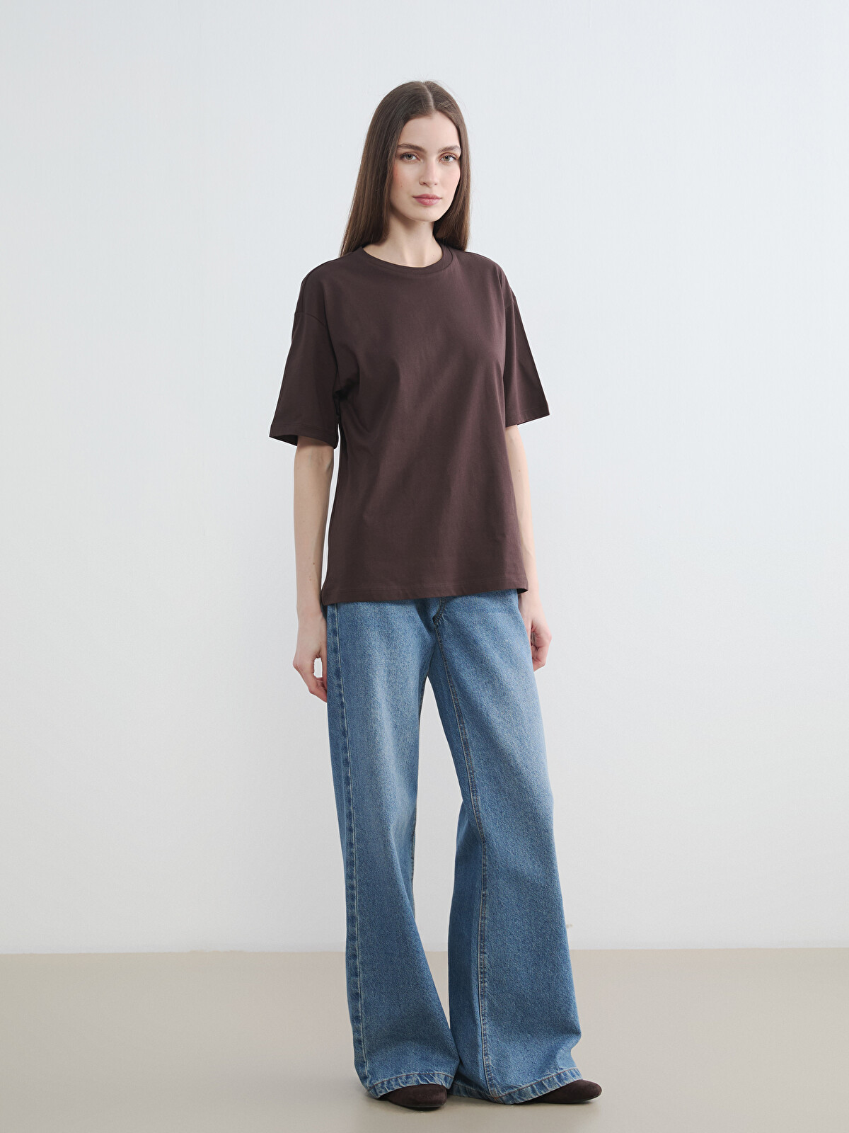 LC WAIKIKI Crew Neck Oversize Women's T-shirt - S6L443Z8-HEC | LC