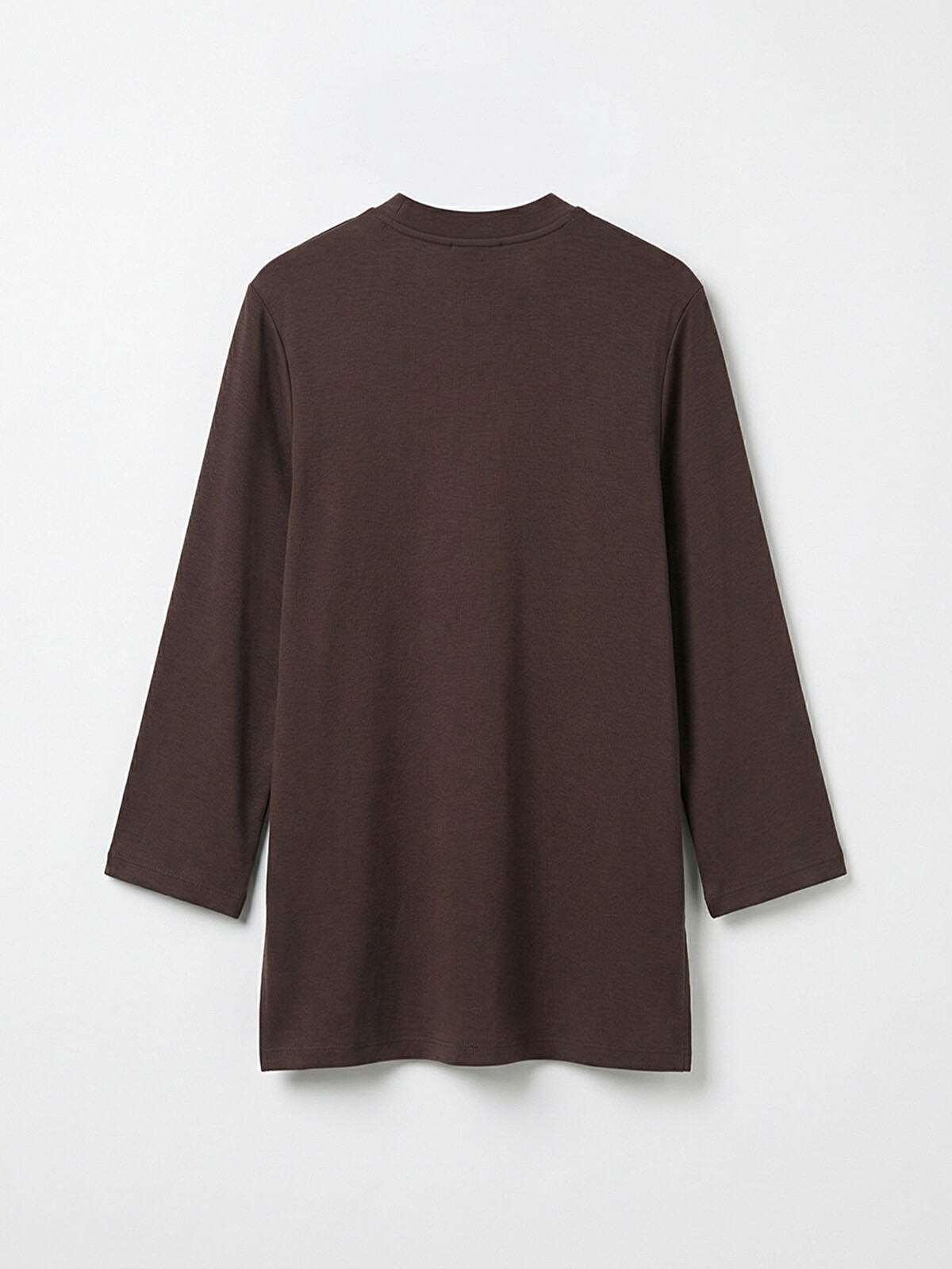 トップス SYUMAN.layered_henly_long sleeves type A LCW Modest Kahverengi Soft Touch Oversize Kadın Sweatshirt Tunik