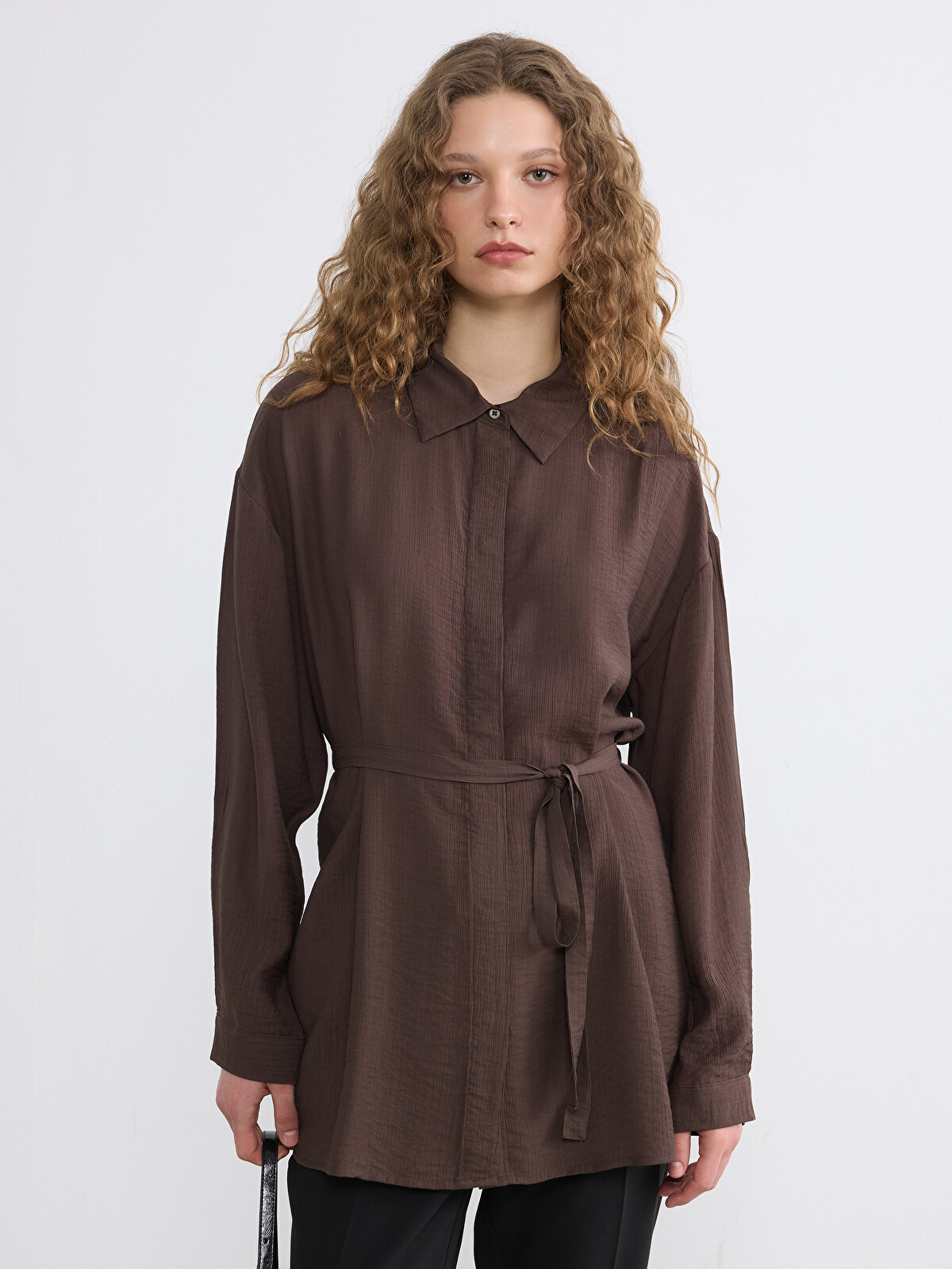 LCW Modest Sash Women's Shirt Tunic - S6L574Z8-DJ7 | LC Waikiki