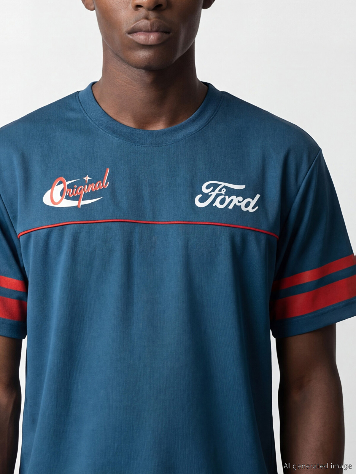 XSIDE Ford Printed Crew Neck Men's T-shirt - S6L709Z8-HKC | LC Waikiki