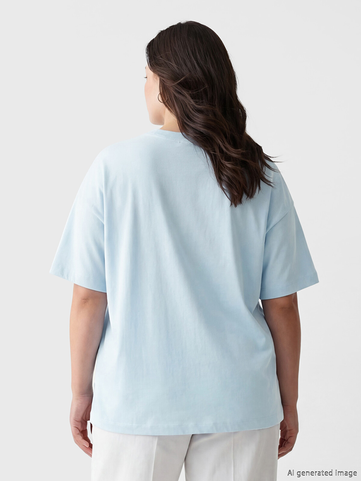 LCW Vision Crew Neck Printed Oversize Women's T-shirt - S6LA10Z8
