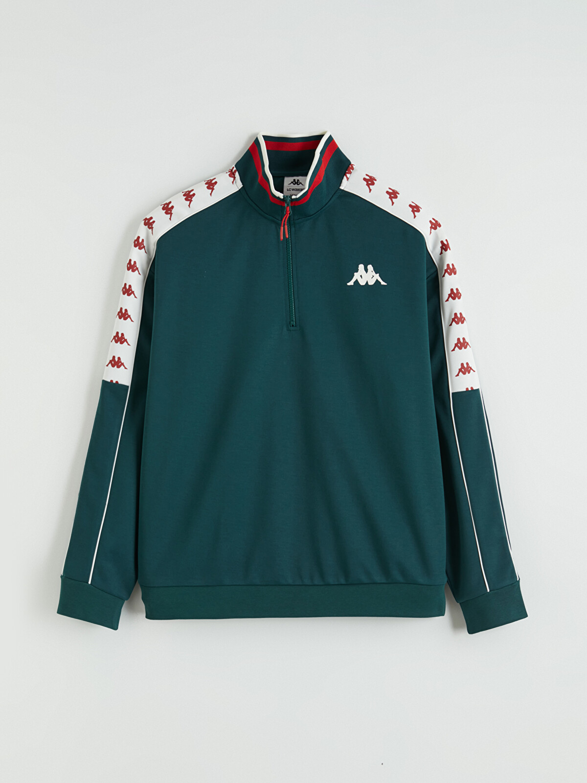 Kappa LC WAIKIKI Yeşil Dik Yaka Baskılı Unisex Sweatshirt