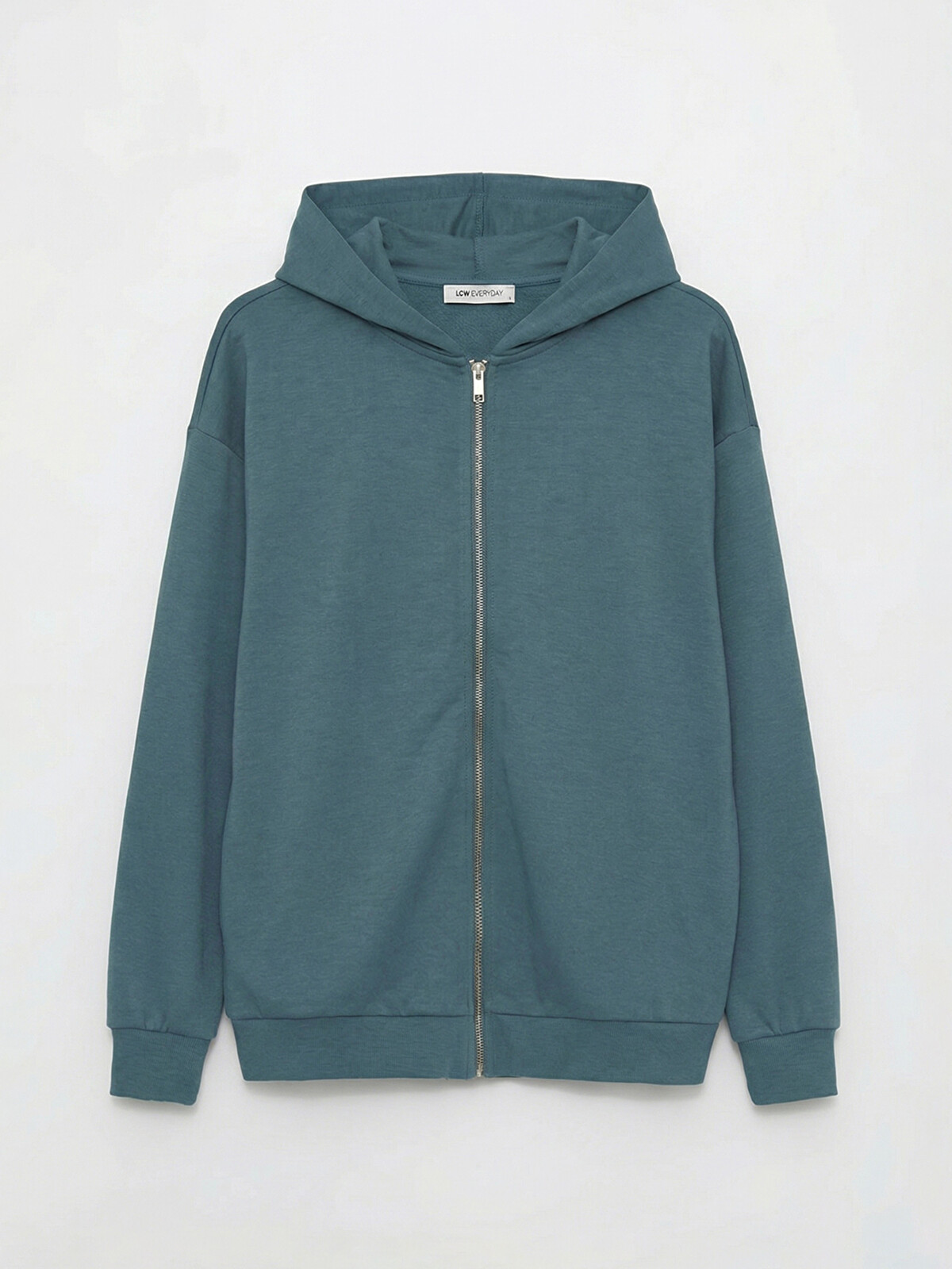 LCWAIKIKI Basic Kapüşonlu Soft Touch Kadın Fermuarlı Sweatshirt