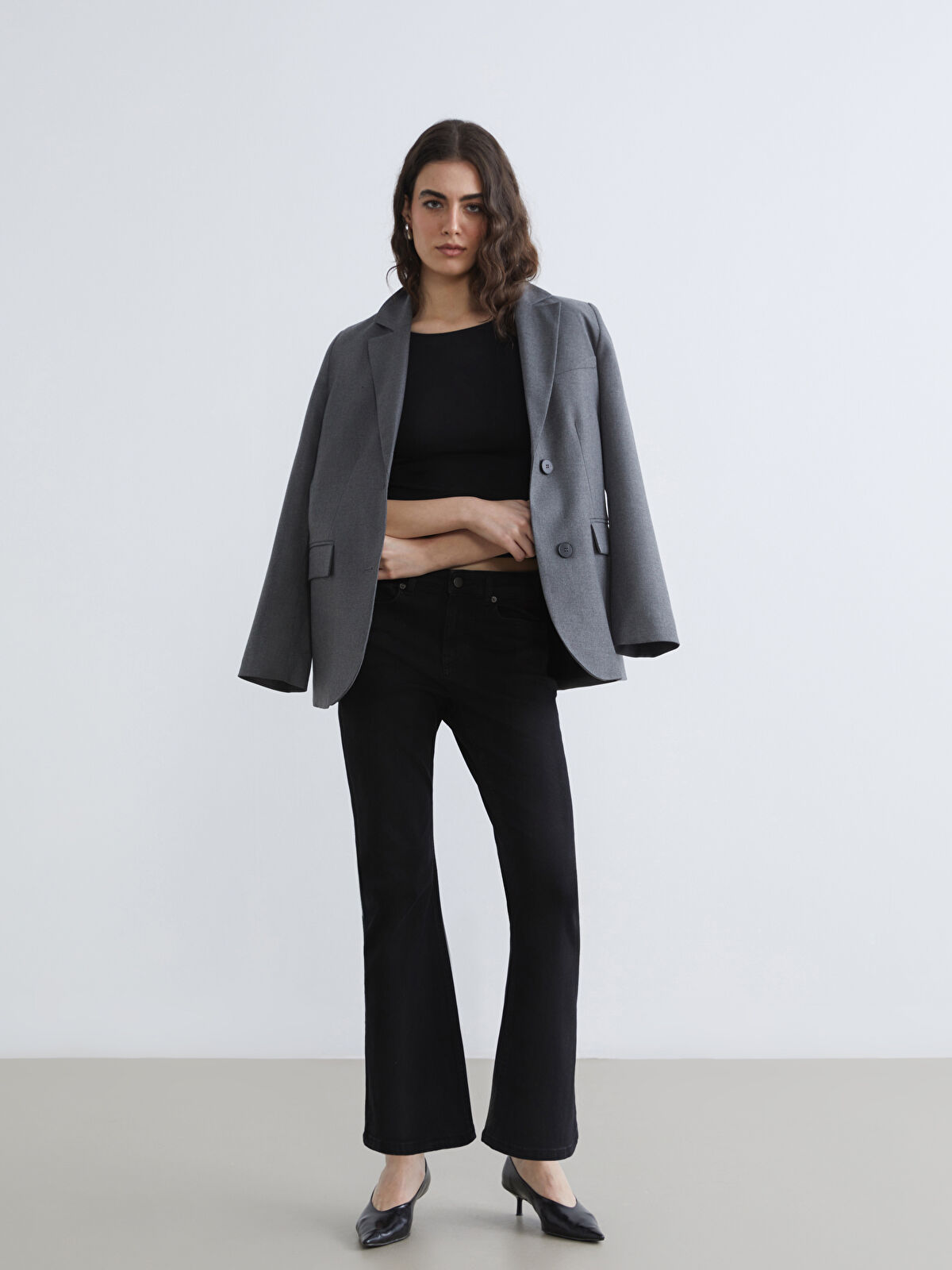 LCW Jeans Crop Flare Kadın Jean Pantolon