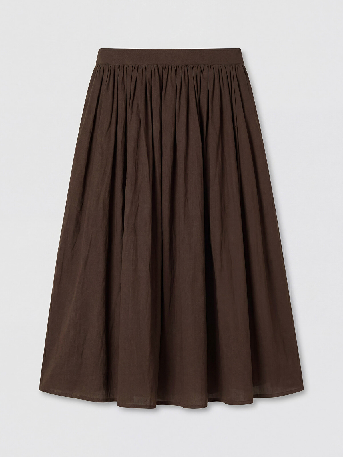 LCW Modest Waisted Zippered Ruched Skirt - S6LH65Z8-ZZ0 | LC Waikiki