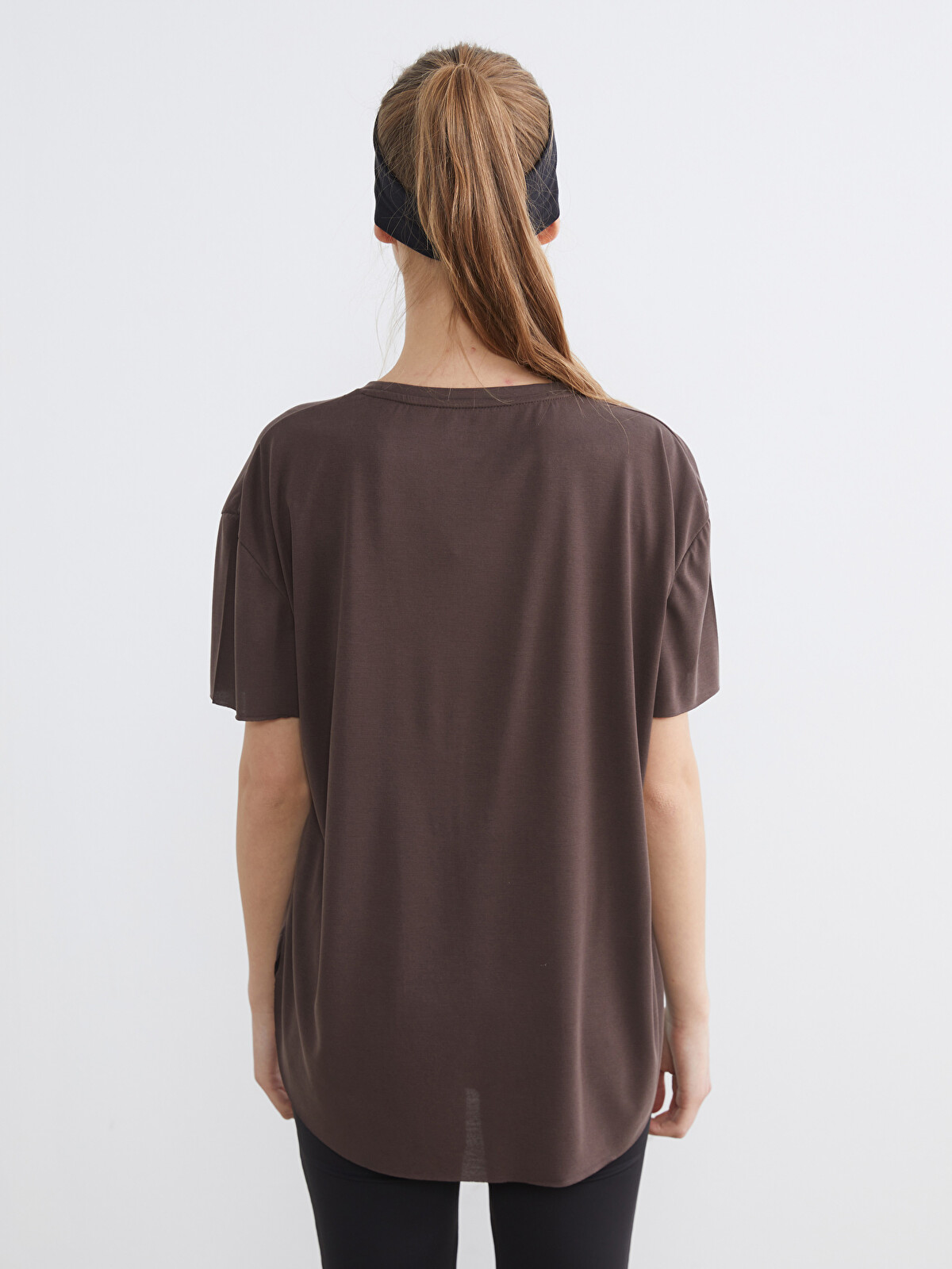 KOOR SPORT Woman Brown Sports T-Shirt - S6LH75Z8-HEH - LC Waikiki