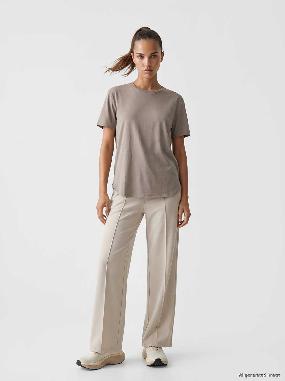 KOOR SPORT Oversize Modal Karışımlı Kadın Spor Tişört - S6LH75Z8