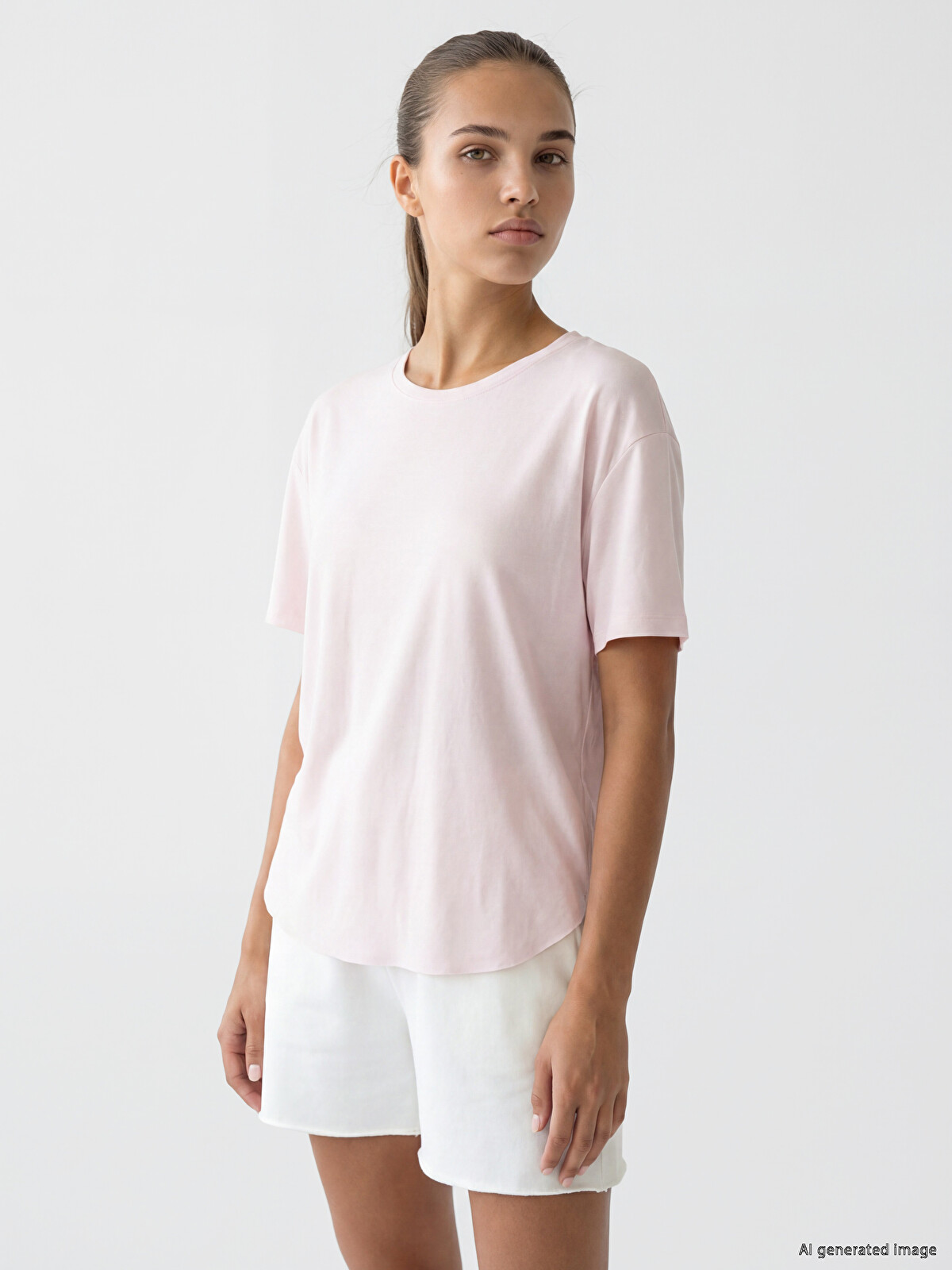 KOOR SPORT Oversize Modal Karışımlı Kadın Spor Tişört
