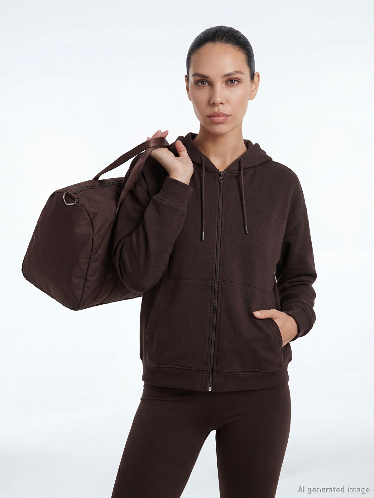 KOOR SPORT Hooded Soft Touch Women's Zip-Up Sweatshirt - S6LI87Z8