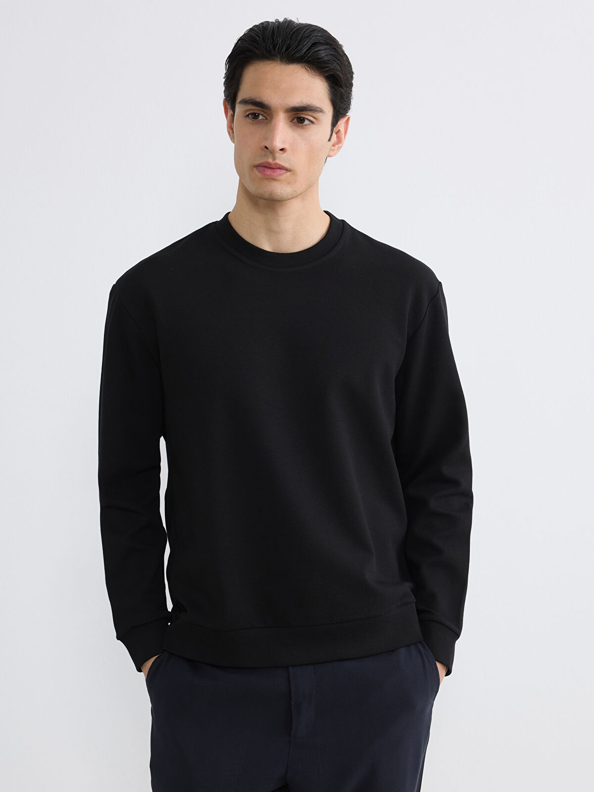 LCW Vision Bisiklet Yaka Erkek Sweatshirt