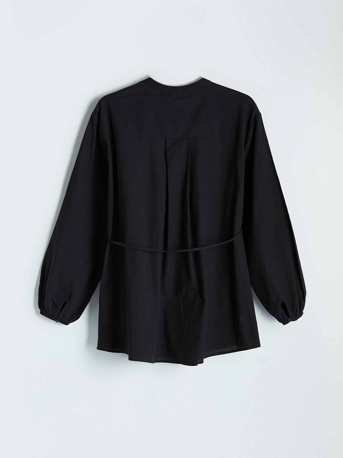 LCW Modest Siyah Kaçık Yaka Büzgülü Bluz - S6LN55Z8-CVL | LCW