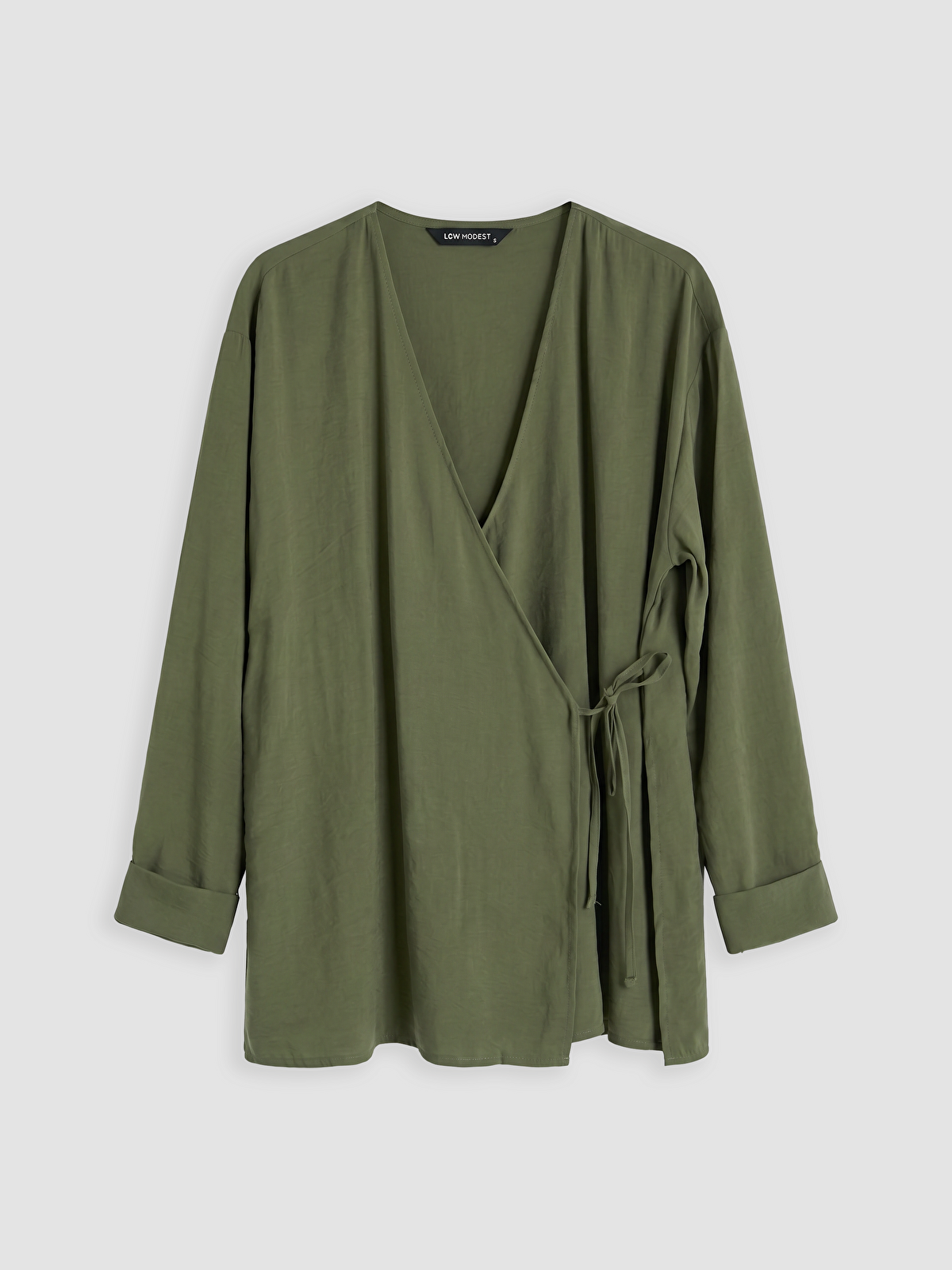 LCW Modest Kruvaze Yaka Dokulu Modal Karışımlı Kadın Kimono