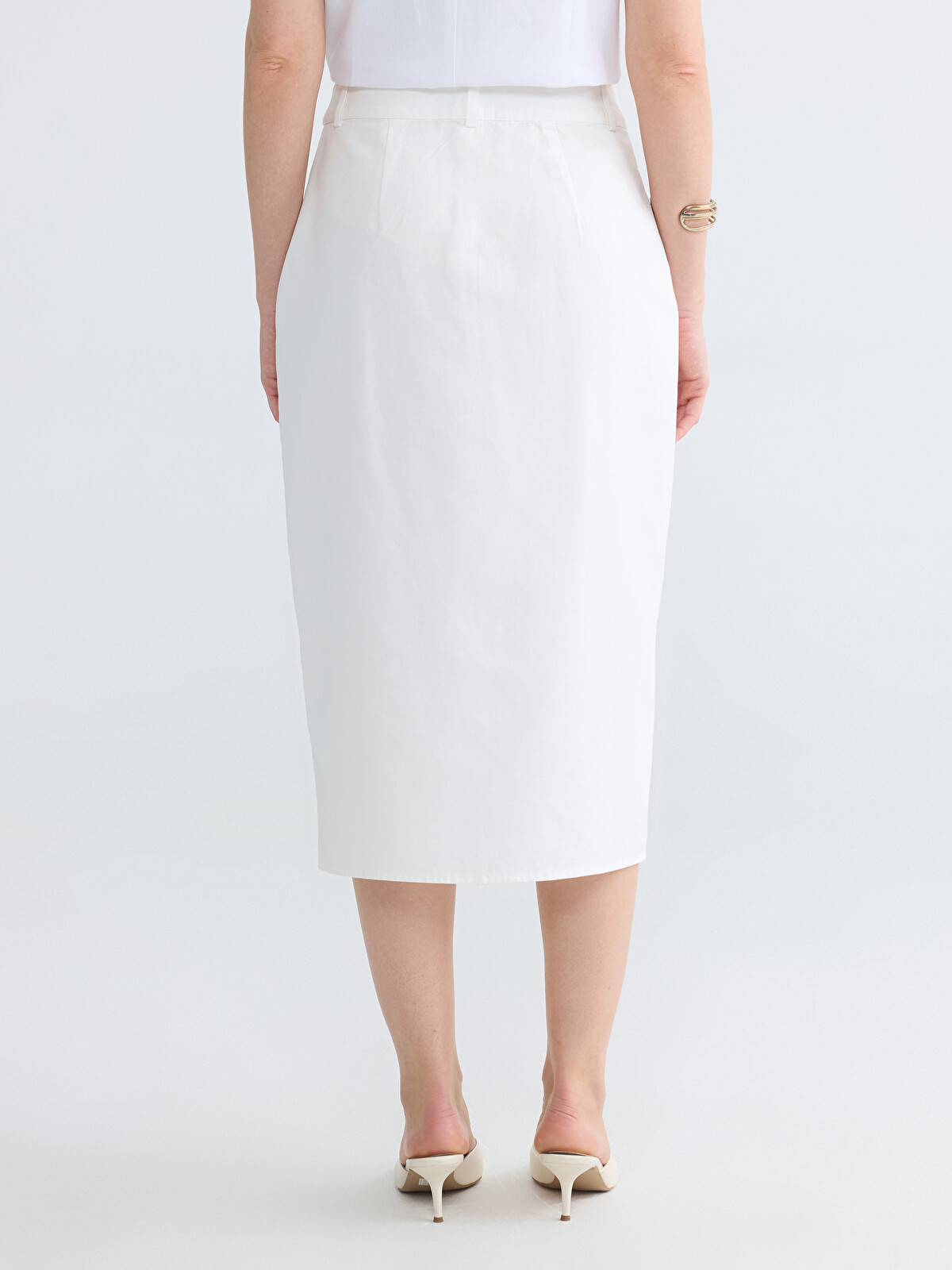 LCWAIKIKI Classic Zippered Gabardine Pencil Skirt - S6ME46Z8-Q6K