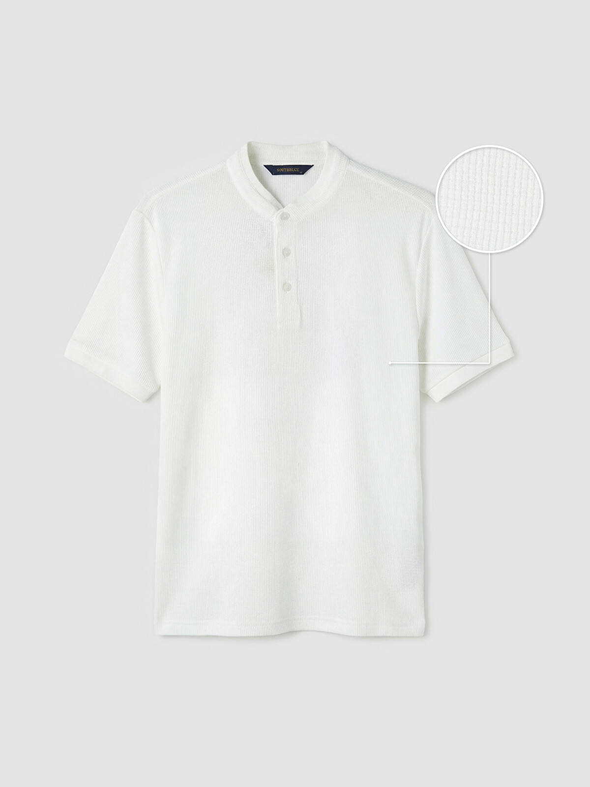 SOUTHBLUE Grandad Collar Jersey Men's T-shirt - S6ME57Z8-R9J | LC