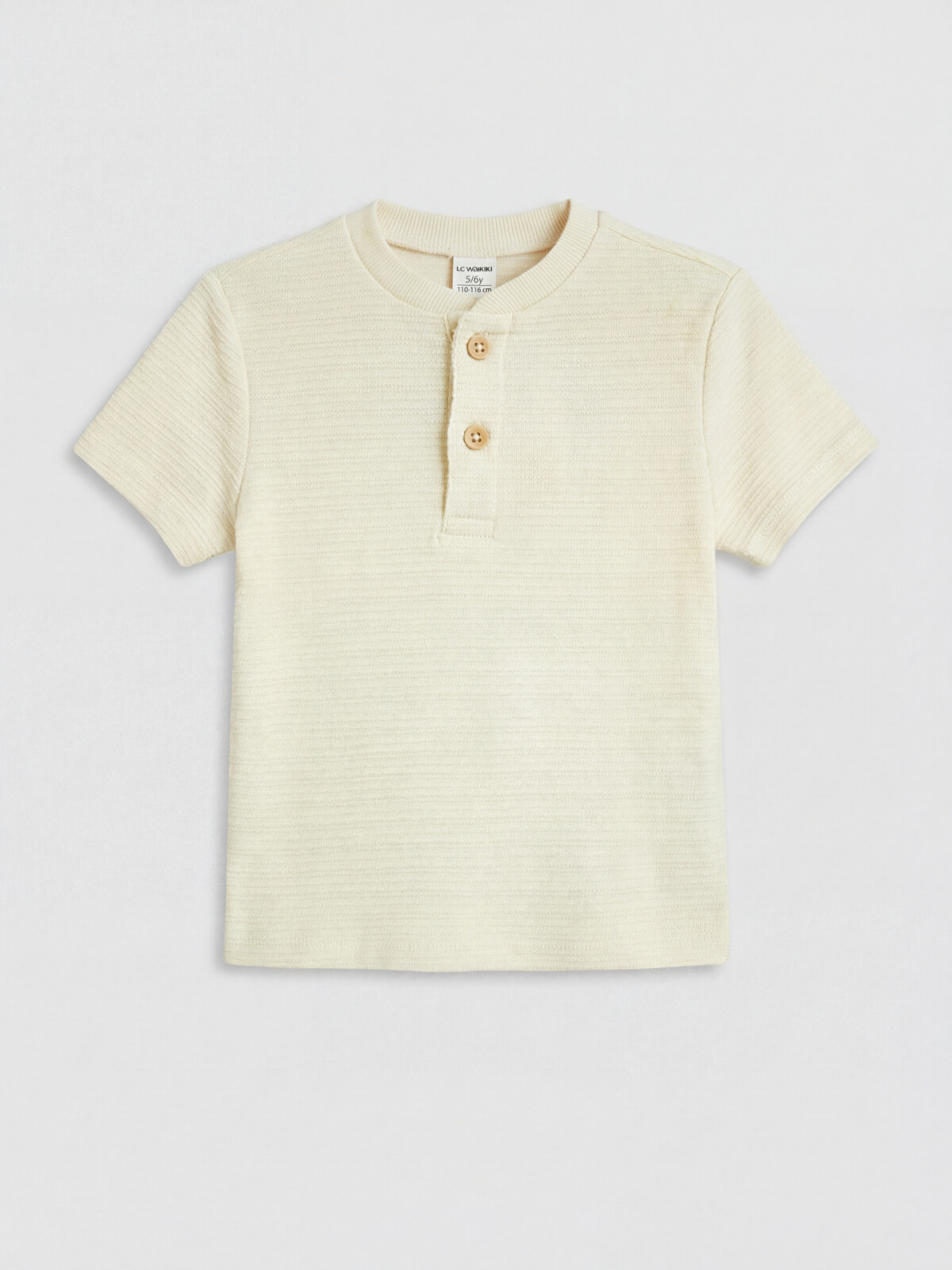 ころう LCW Kids Bej Bisiklet Yaka Erkek Çocuk Tişört - S6MF34Z1-QVK | LCW