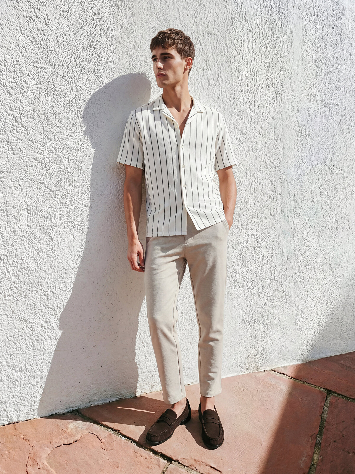 LCW Vision Bej Slim Fit Erkek Pantolon - S6MH70Z8-10W | LCW
