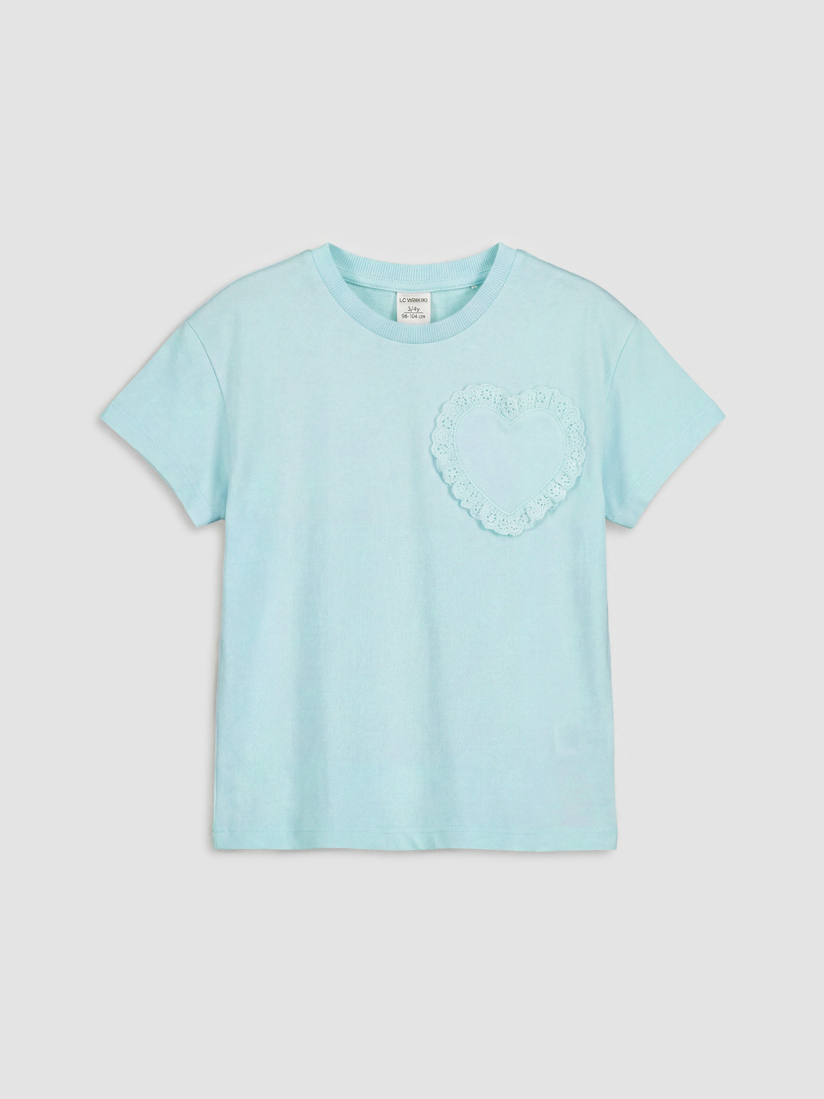 LCW Kids Crew Neck Embroidered Girls' T-shirt - S6MJ91Z1-QWW | LC