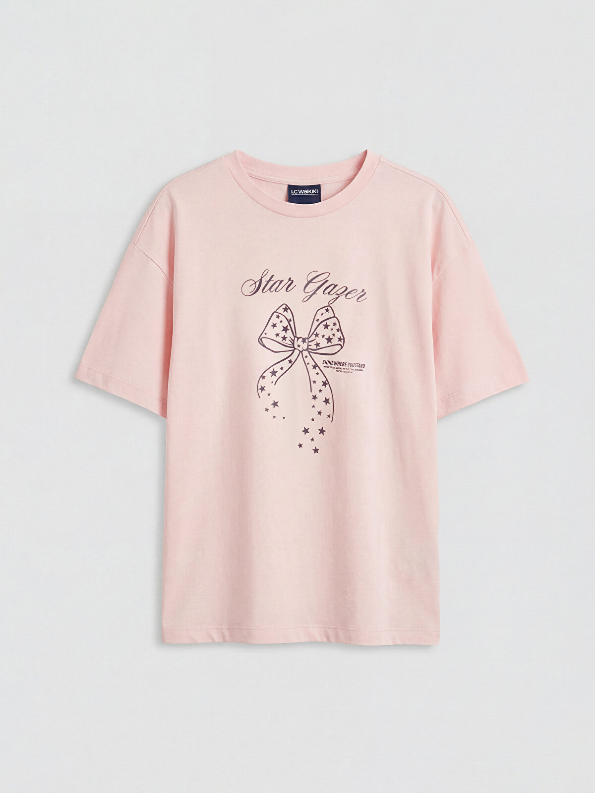 LCW Kids Crew Neck Printed Girls' T-shirt - S6MK20Z4-G4V | LC Waikiki