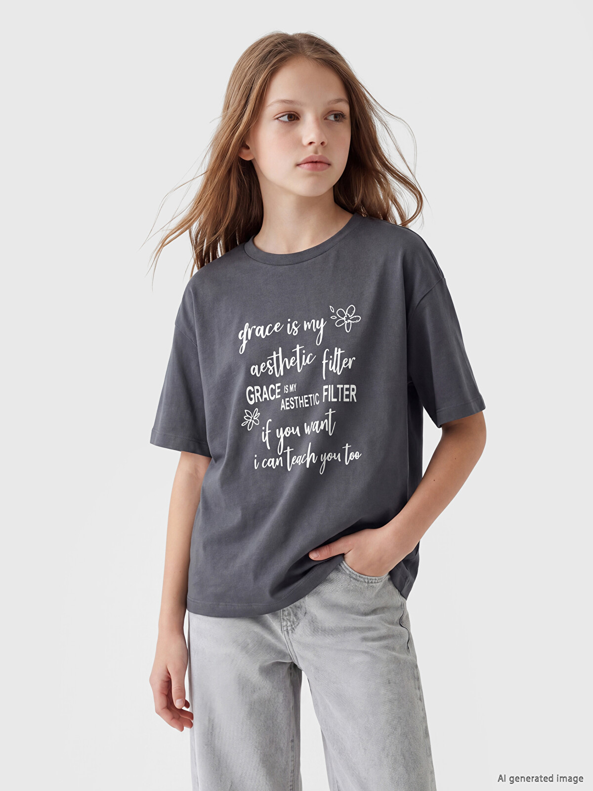 ロッティーページ LCW Kids Crew Neck Printed Girls' T-shirt - S6MK20Z4-HEF | LC Waikiki