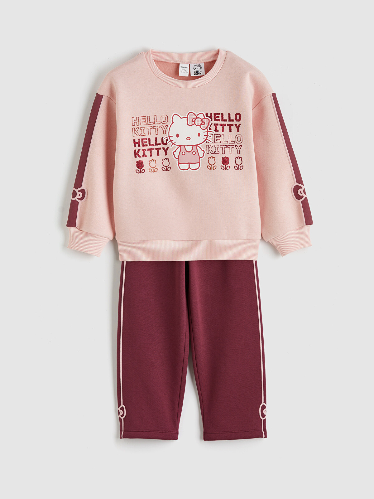 LCW Kids Hello Kitty Baskılı Kız Çocuk Sweatshirt ve Eşofman Altı