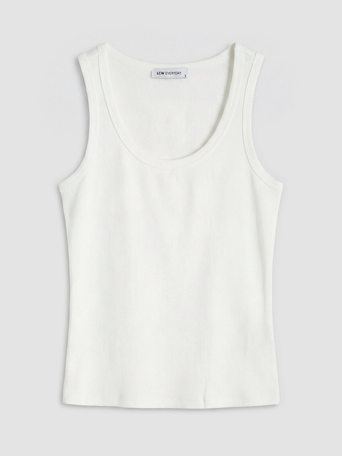 LCW EVERYDAY Rebrasta ženska U Neck top majica bez rukava