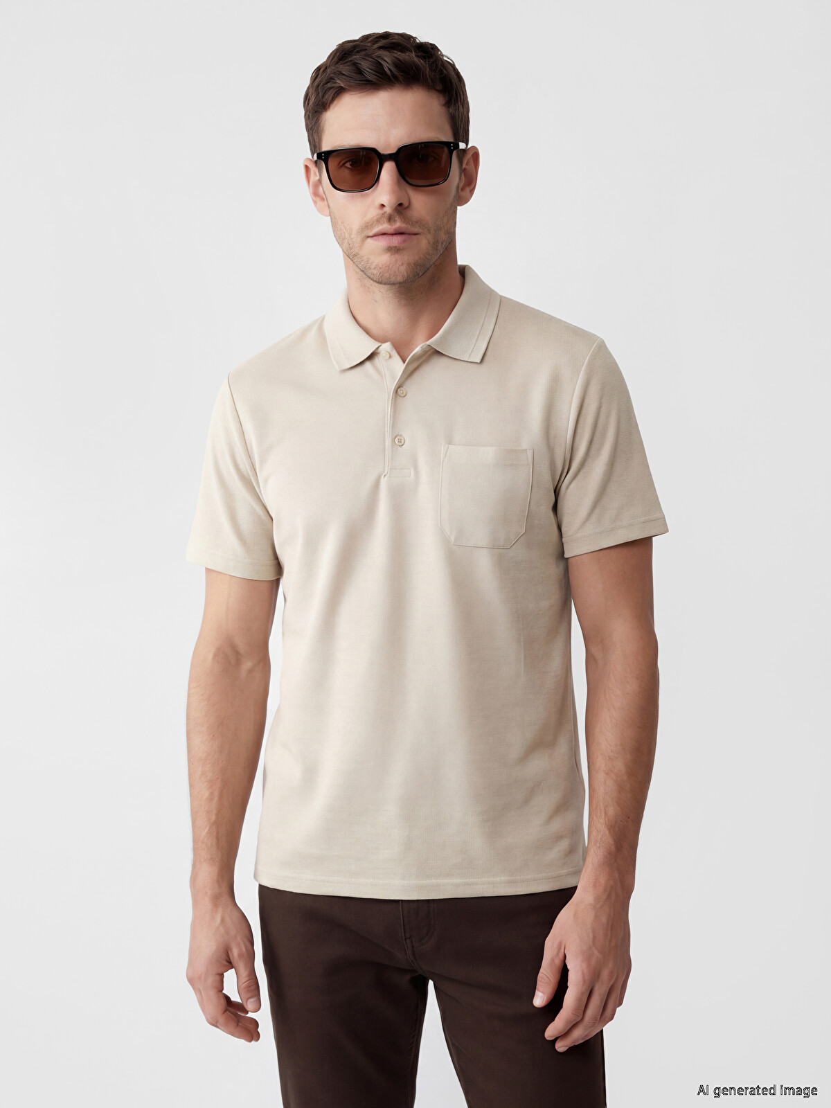 LCWAIKIKI Classic Polo Collar Textured Men's T-Shirt - S6MP13Z8