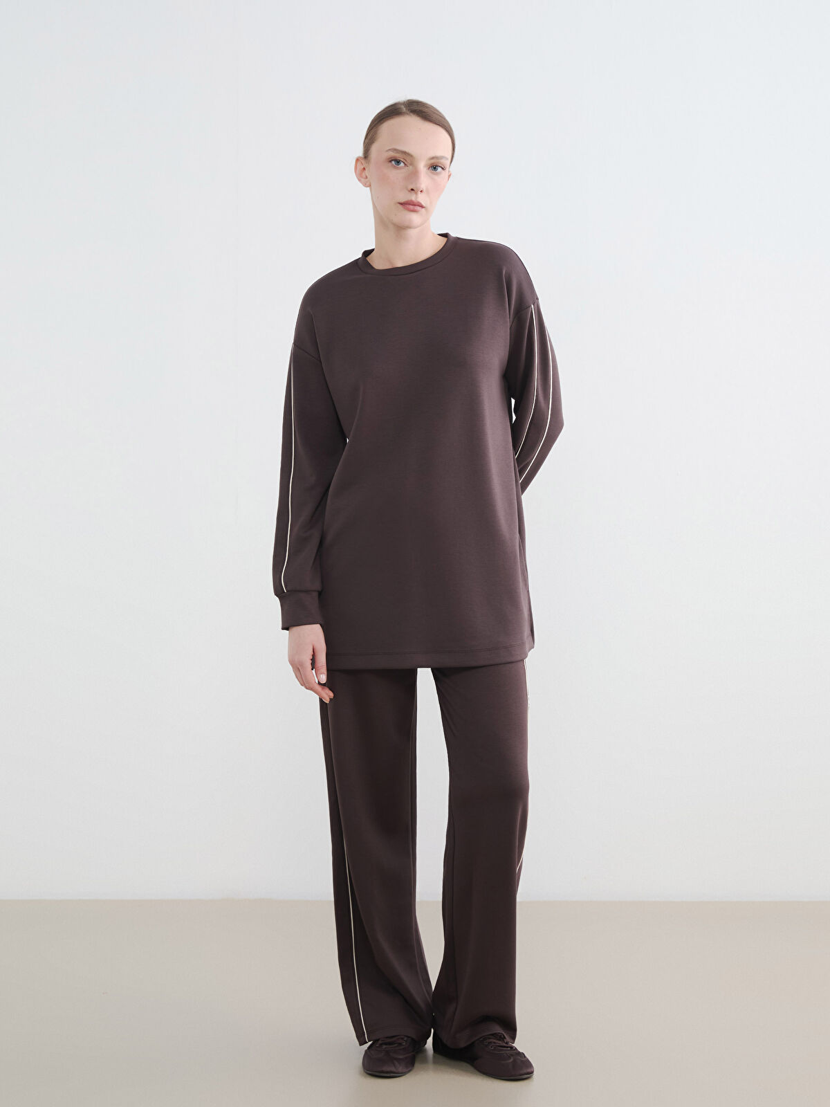 LCW EVERYDAY Bisiklet Yaka Soft Touch Kadın Sweatshirt