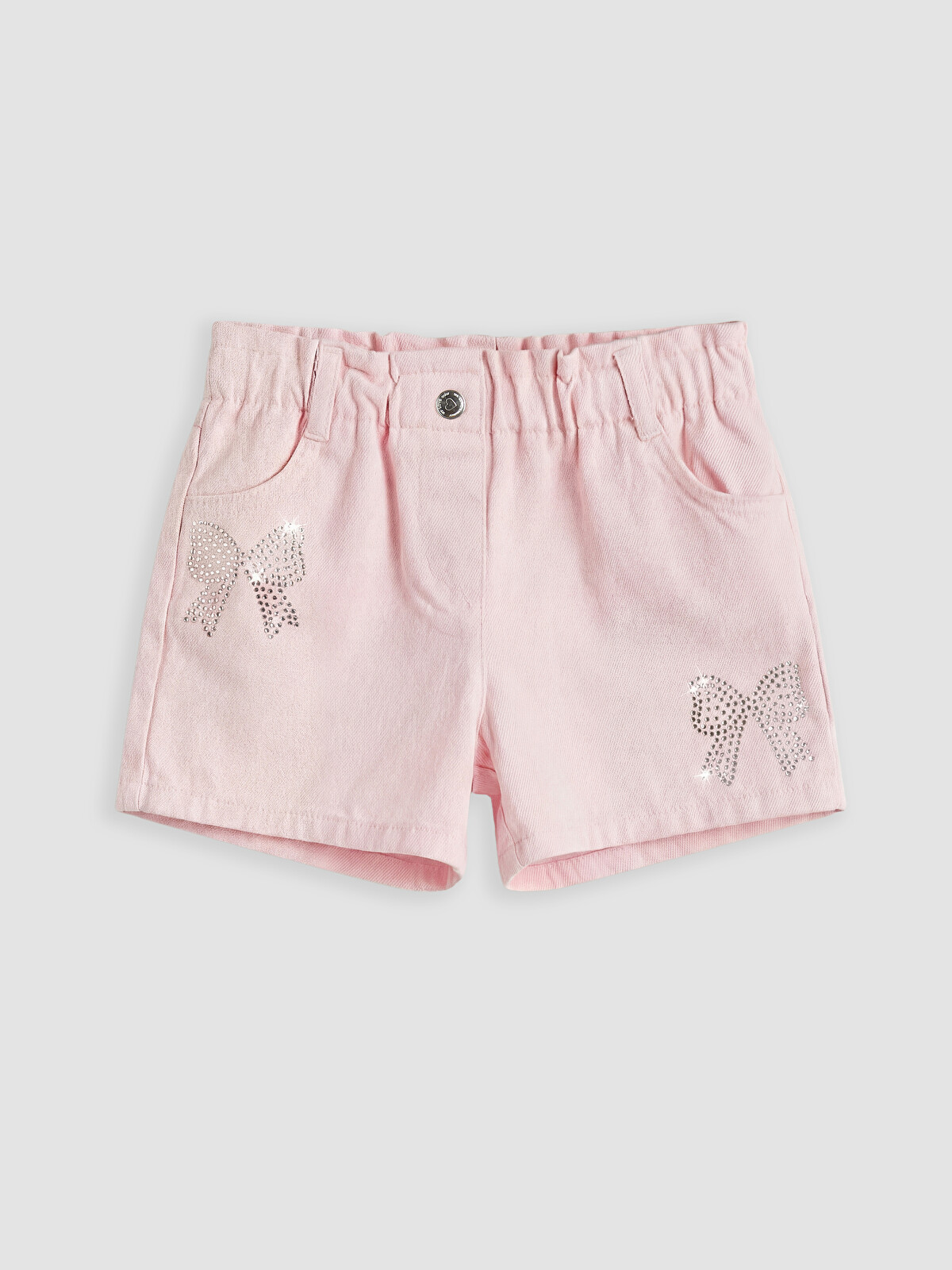 LCW Kids Rhinestone Embellished Girls' Twill Shorts - S6MU84Z1-FVB