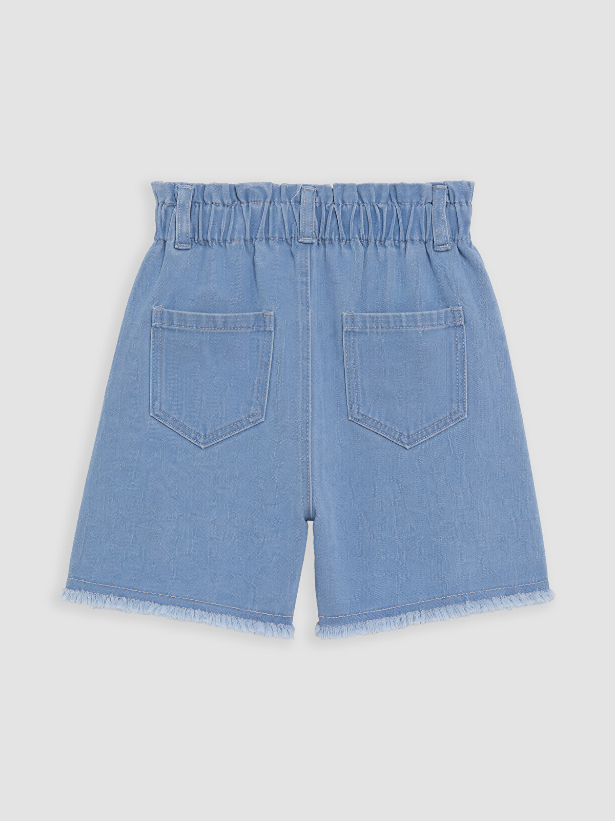LCW Kids Elastic Waist Kuromi Printed Girls' Denim Shorts