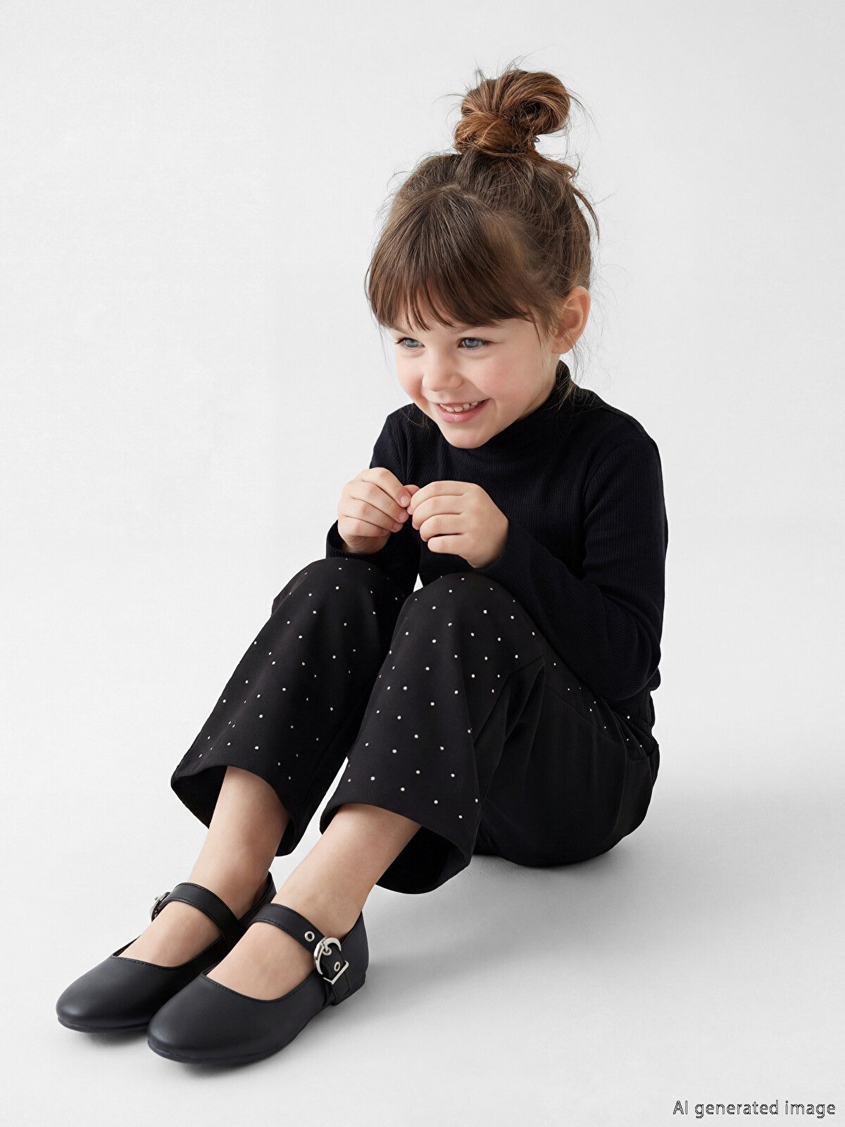 ♢ちゃんこ♢ LCW Kids Pantaloni Fete cu Talie Elastică și Încrustați cu
