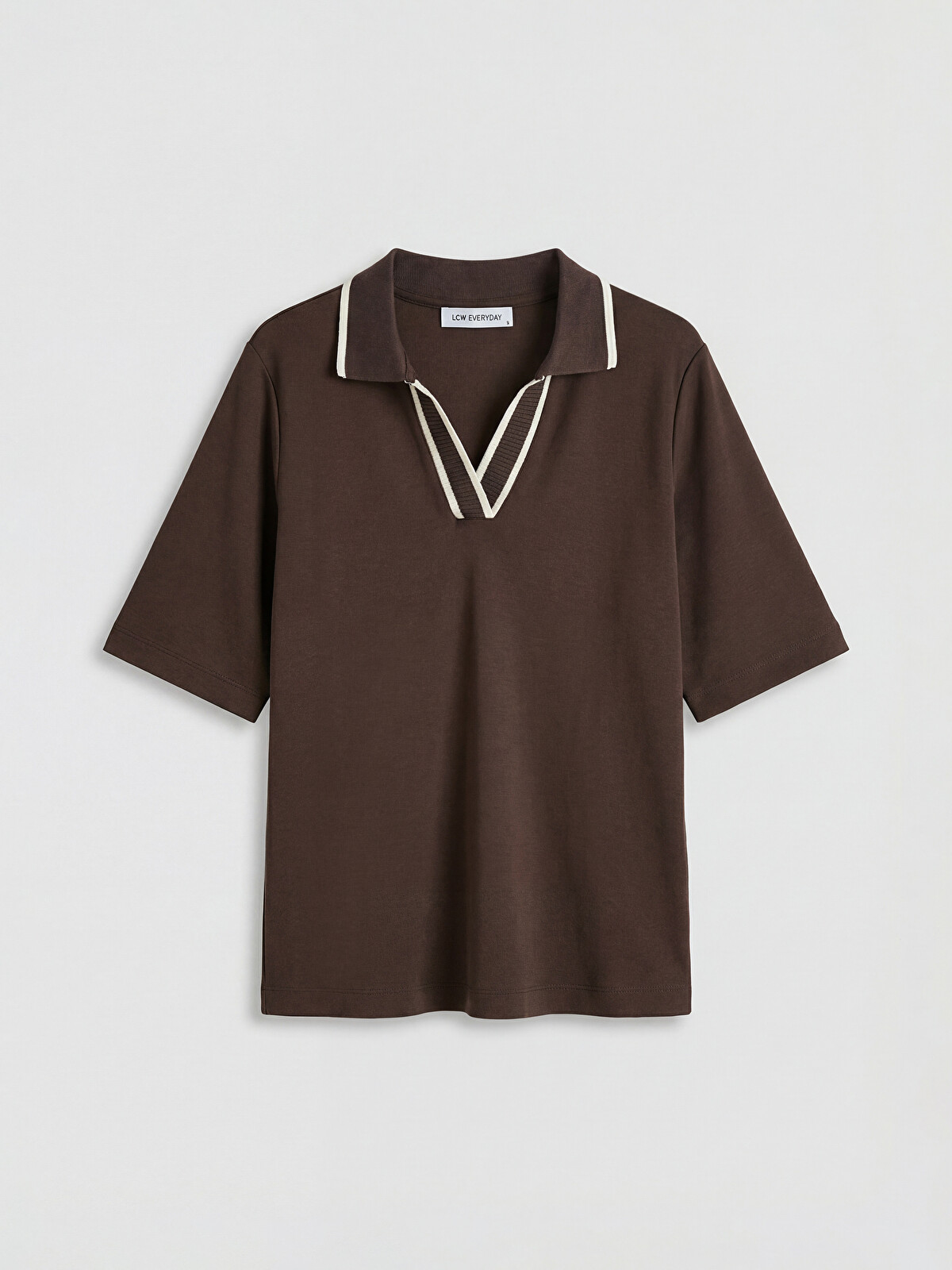 LCW EVERYDAY Polo Yaka Soft Touch Kadın Tişört