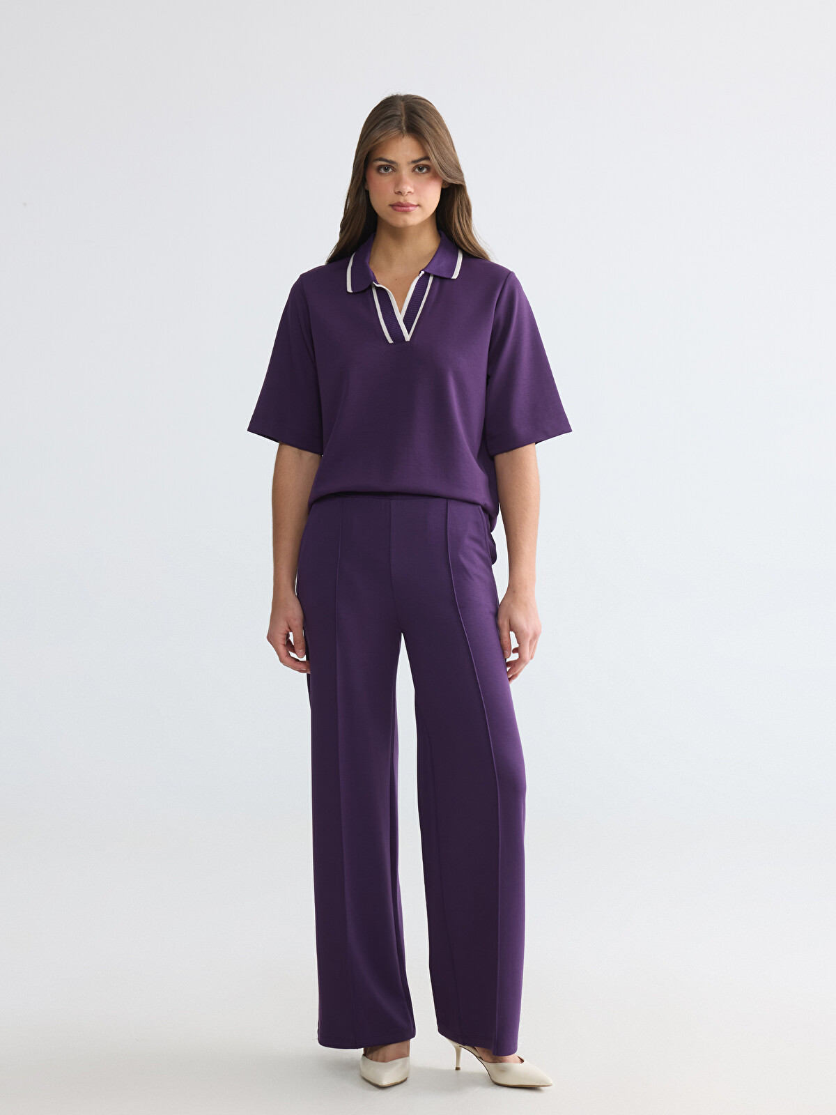 LCW EVERYDAY Polo Yaka Soft Touch Kadın Tişört